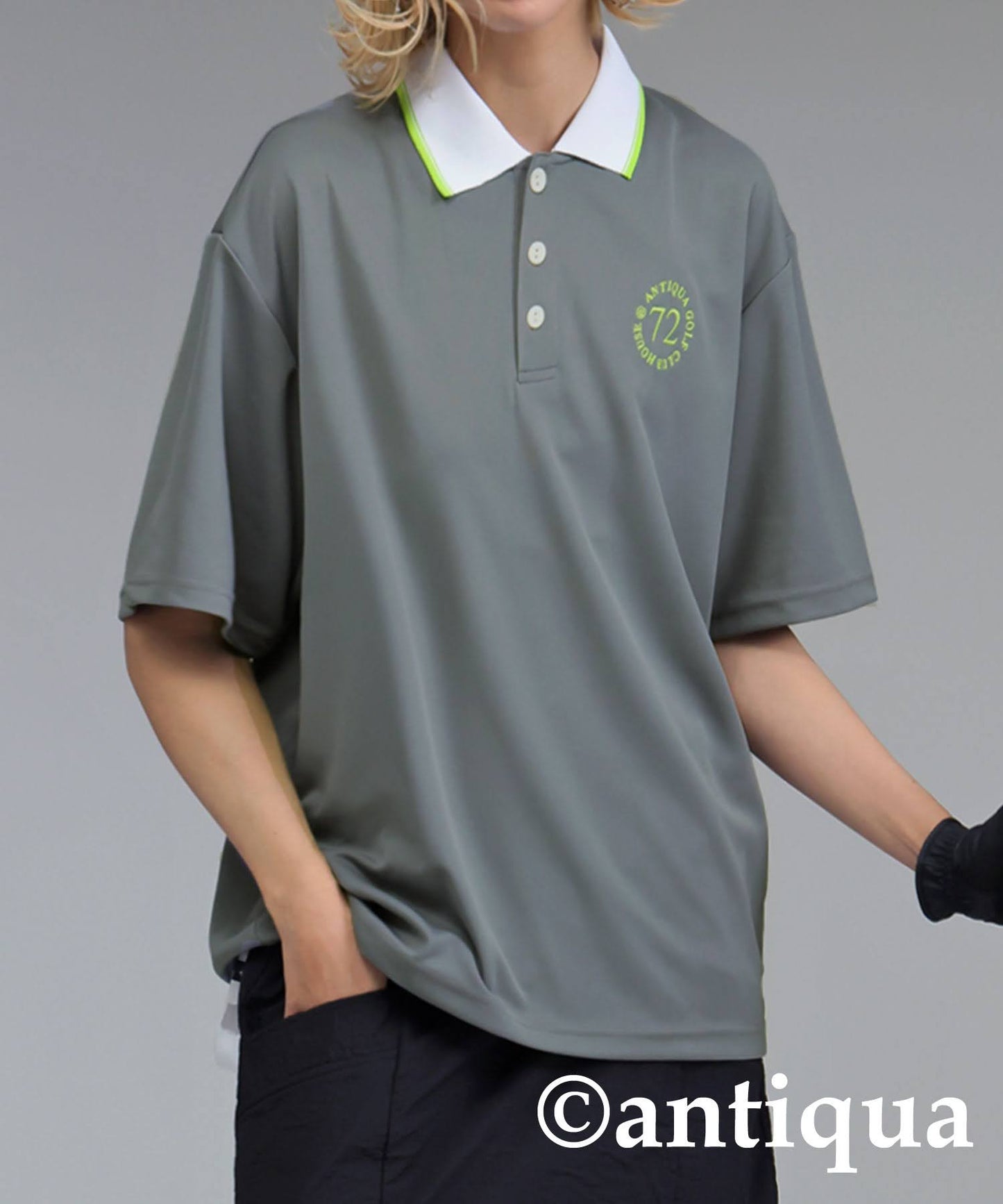 ANTIQUA GOLF×STCH Color-Coordinated Polo Shirt Ladies