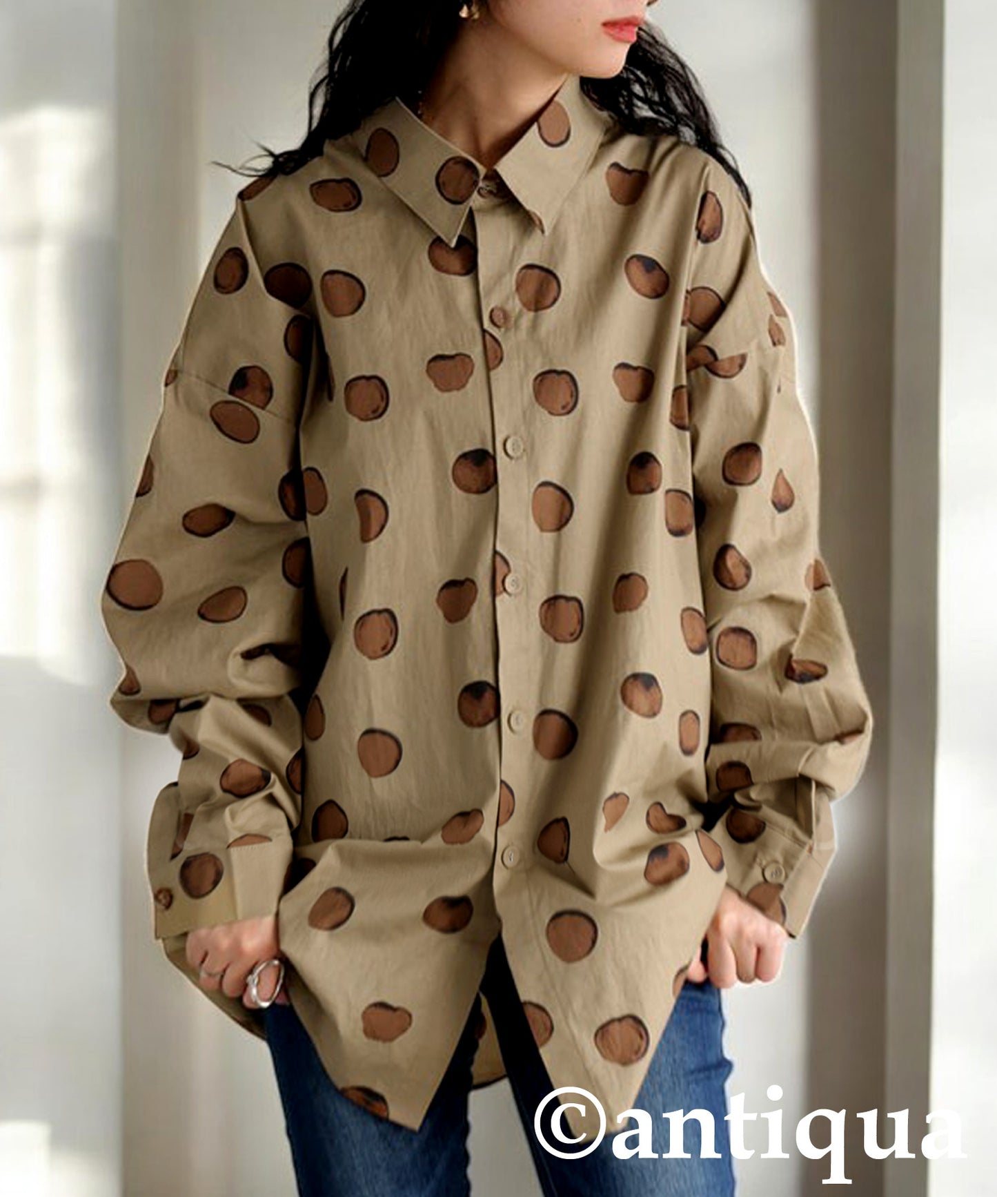 Dot Pattern Shirt Ladies