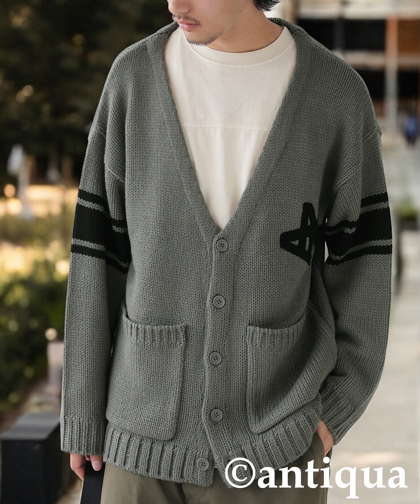 Logo Knit Cardigan Men's