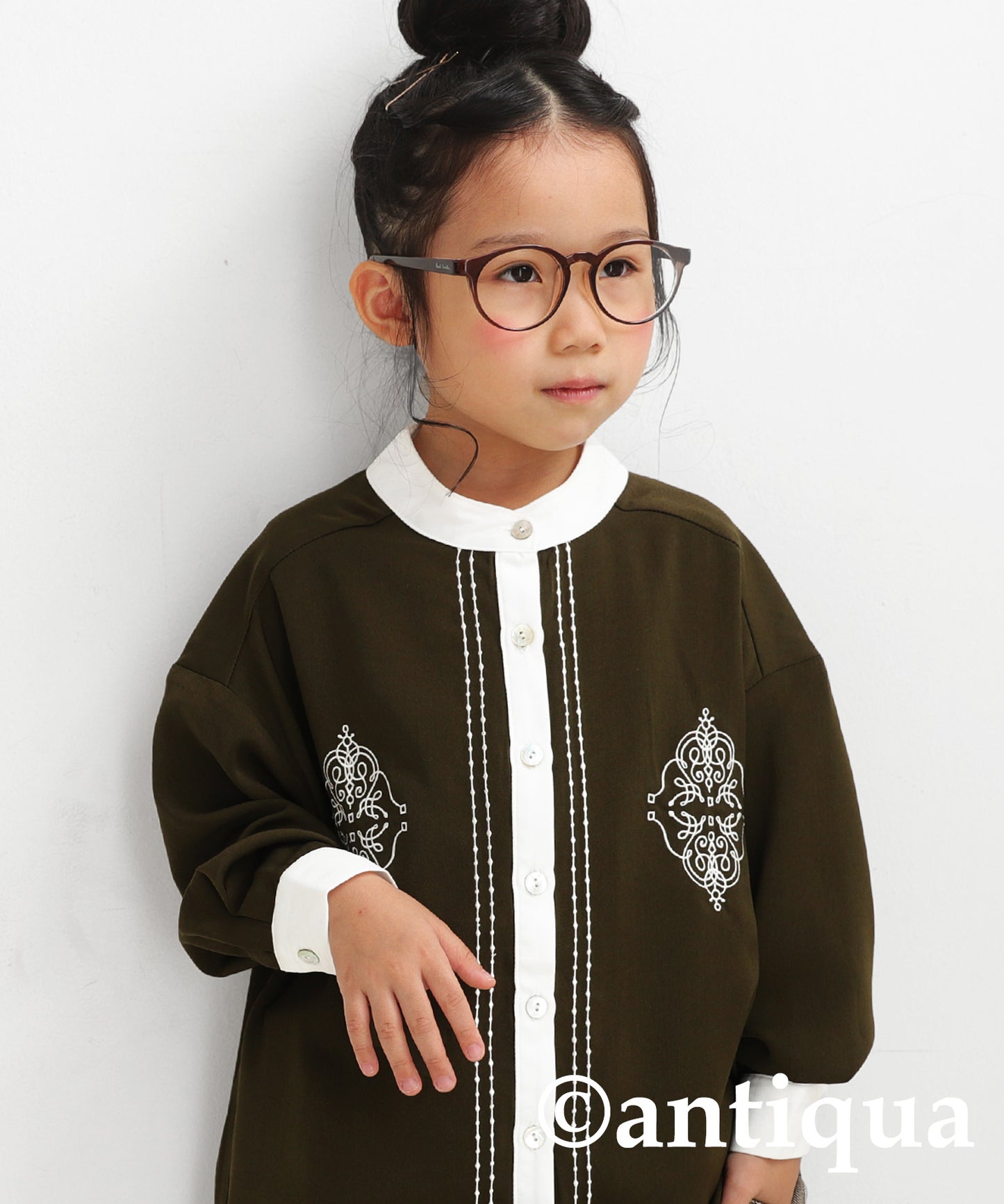 Retro embroidery shirt Kids