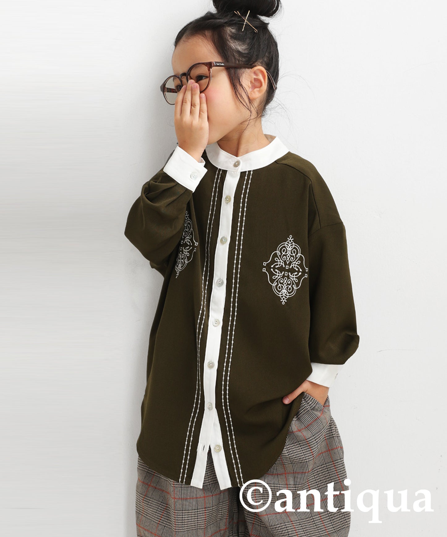 Retro embroidery shirt Kids