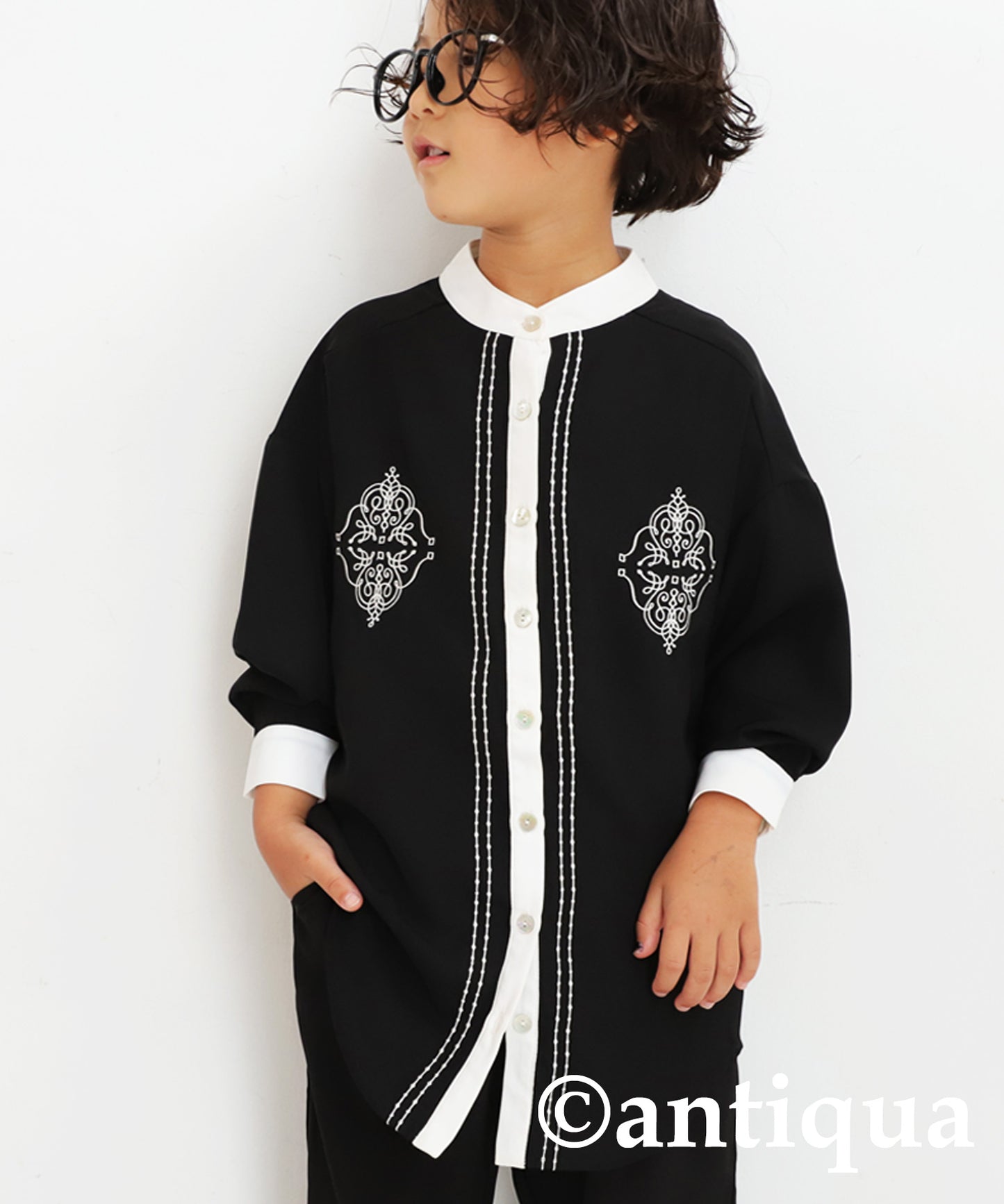 Retro embroidery shirt Kids