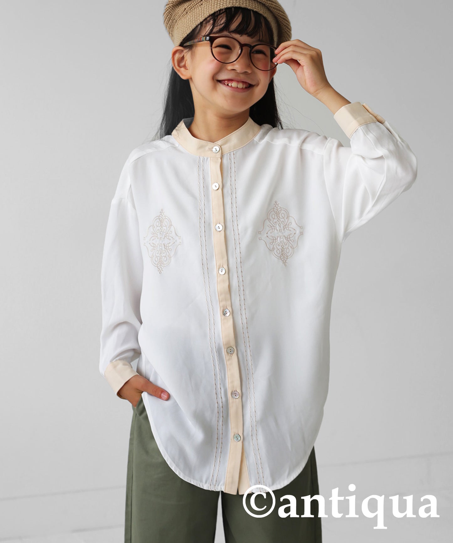 Retro embroidery shirt Kids