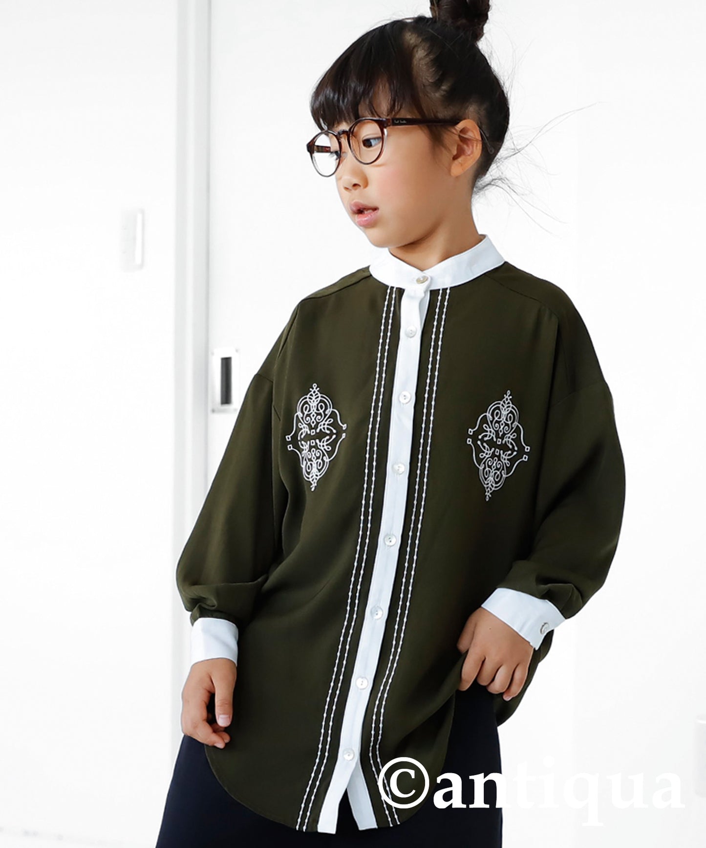 Retro embroidery shirt Kids