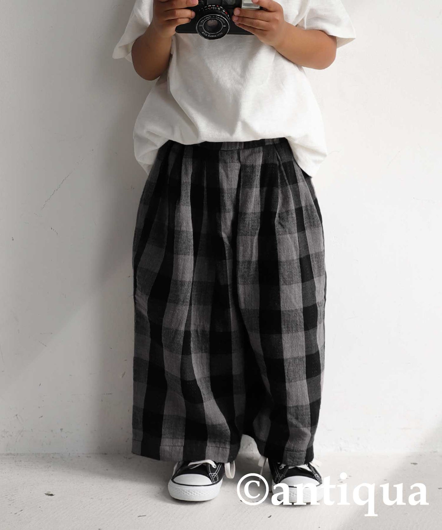 Checked pattern pants Kids