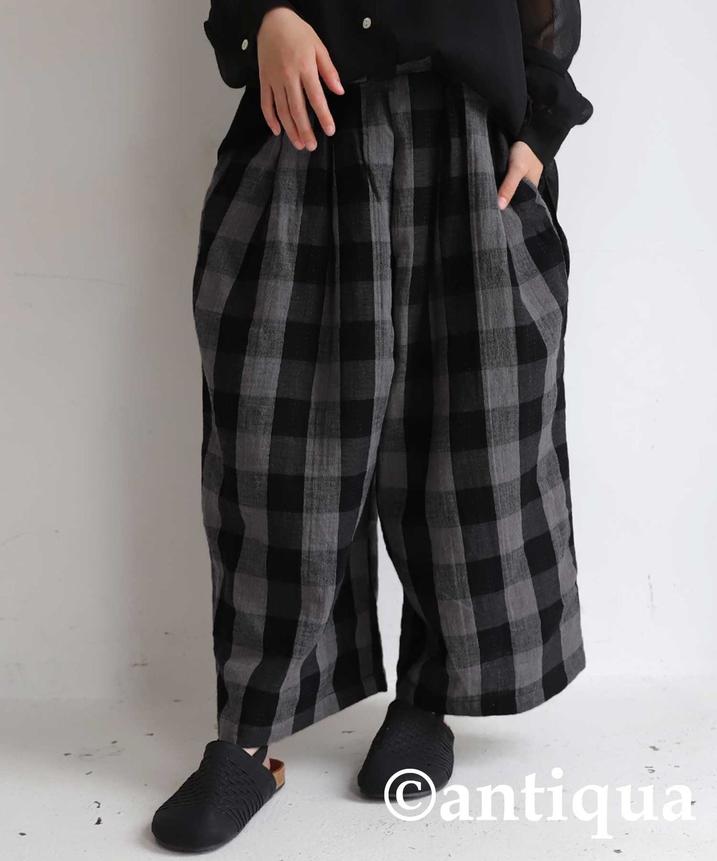 Checked pattern pants Kids