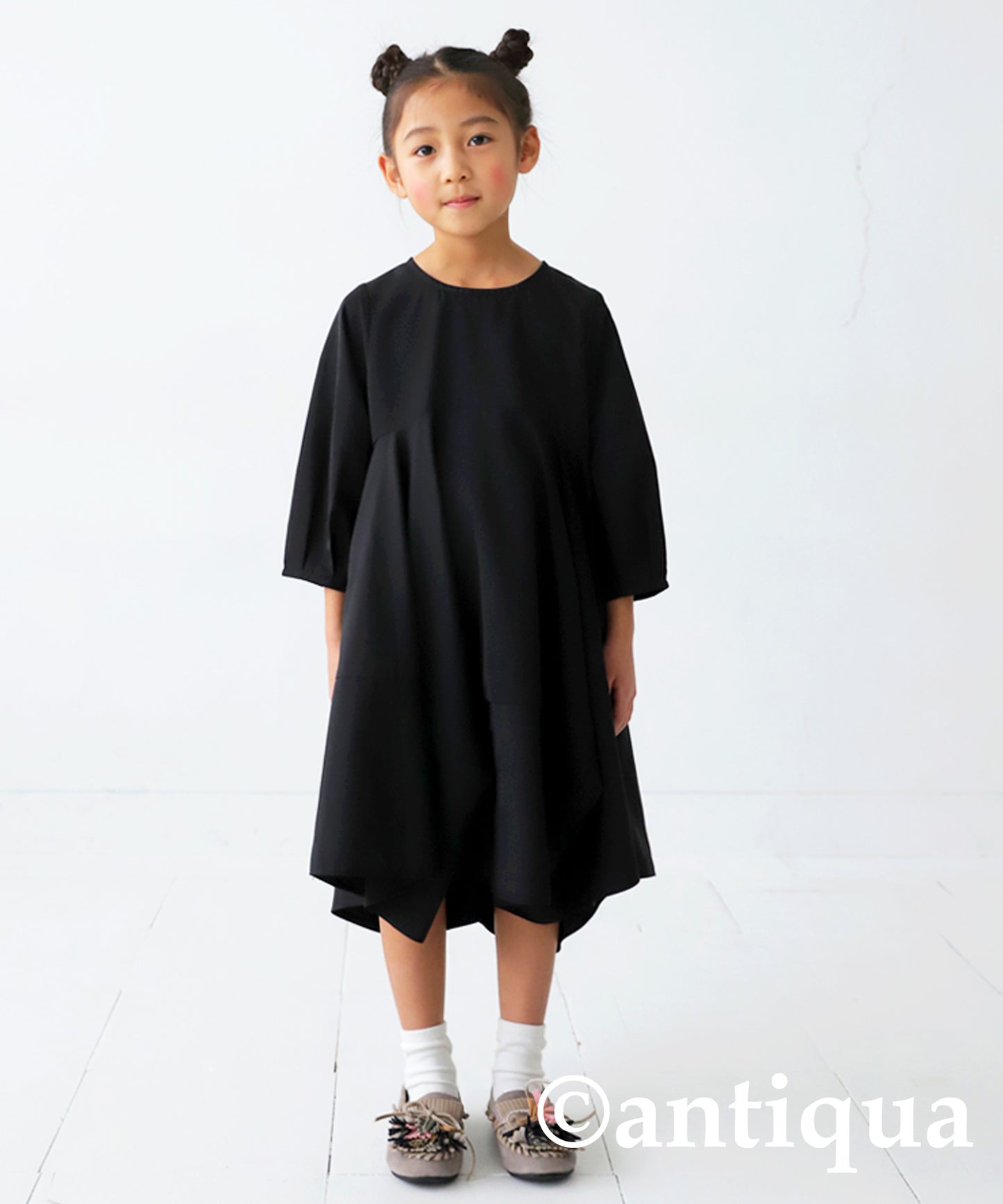 3WAY detachable collar designed Kids dress　