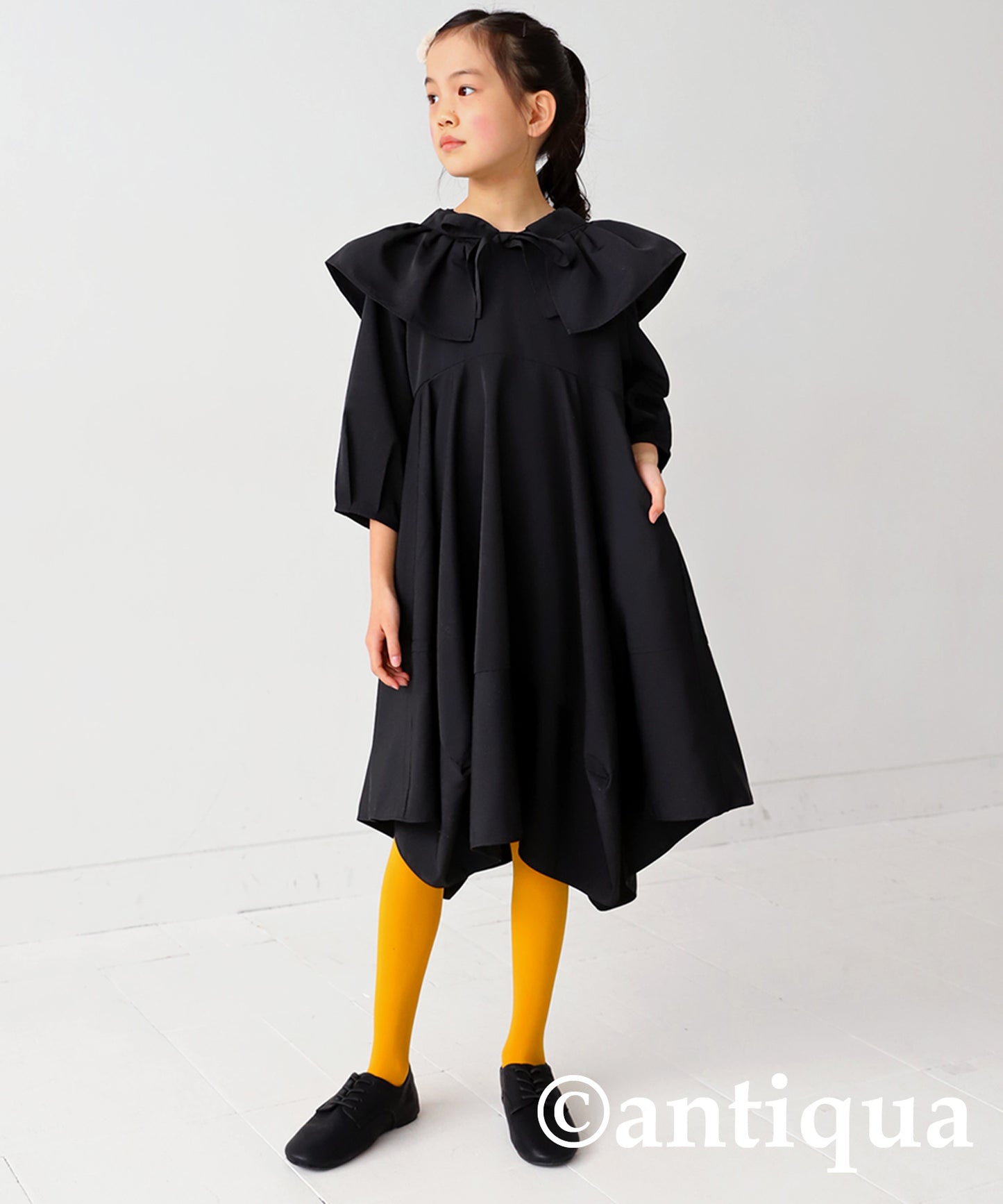 3WAY detachable collar designed Kids dress　