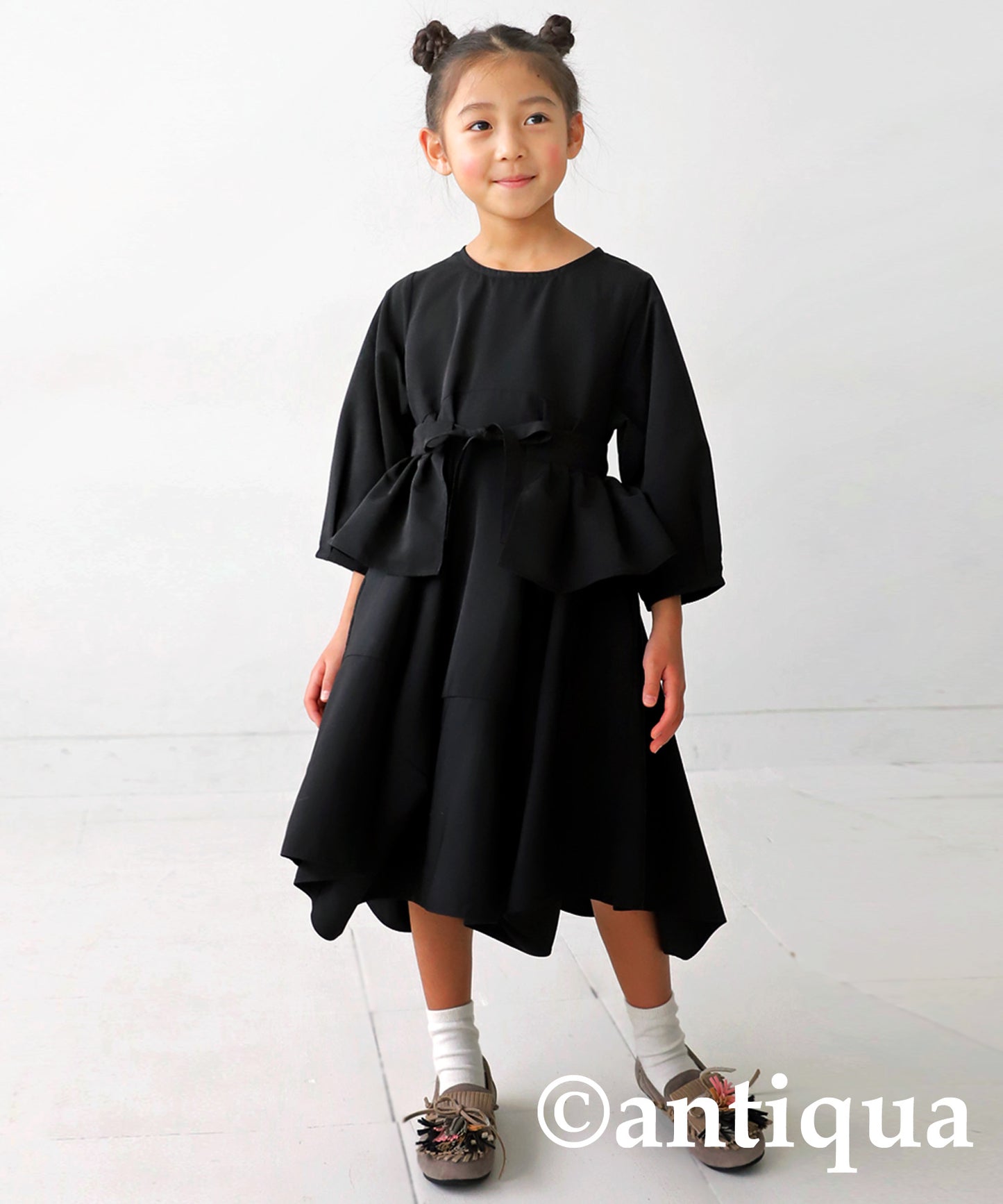 3WAY detachable collar designed Kids dress　