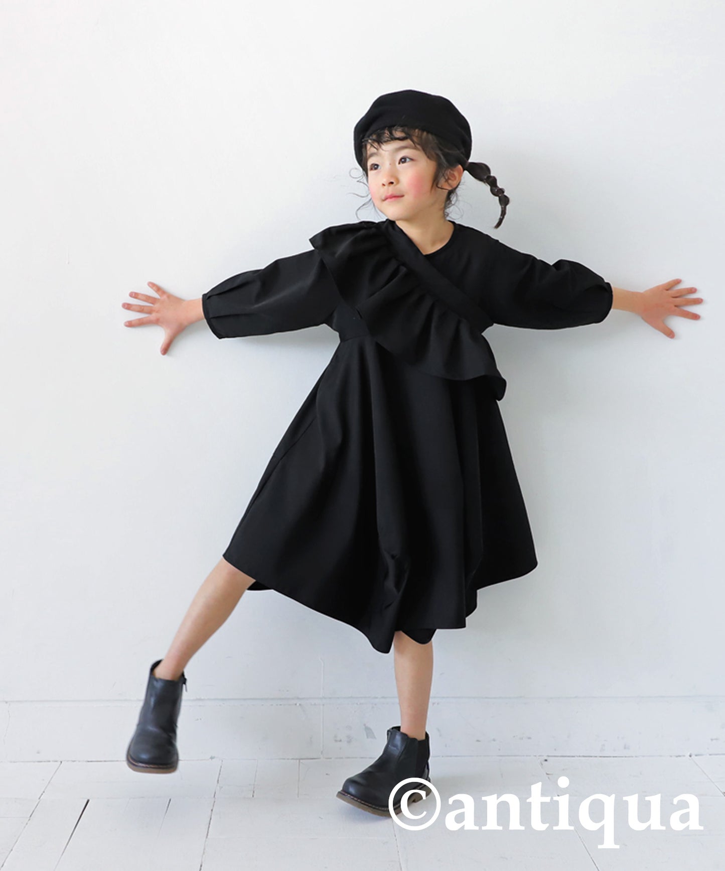 3WAY detachable collar designed Kids dress　