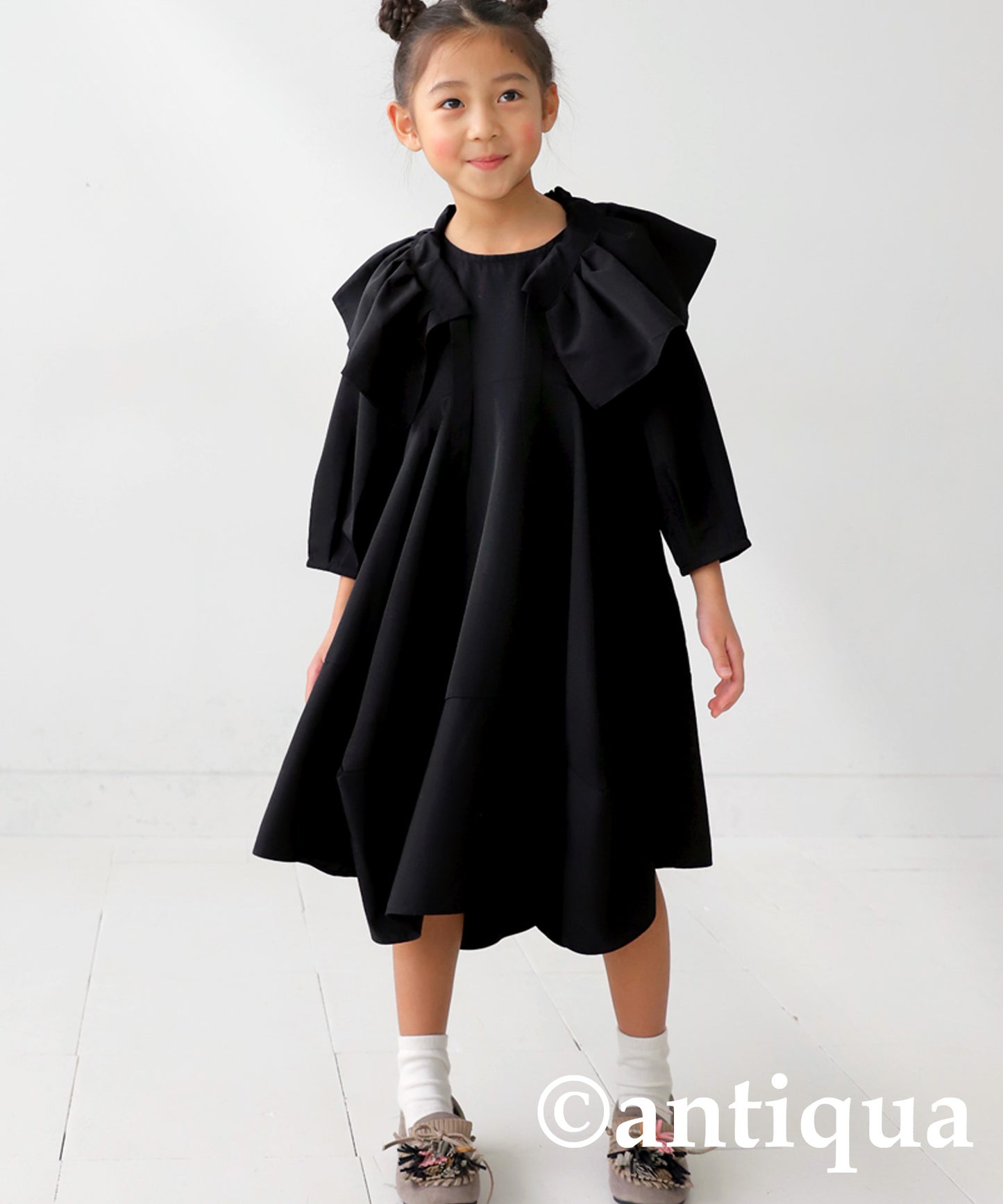 3WAY detachable collar designed Kids dress　