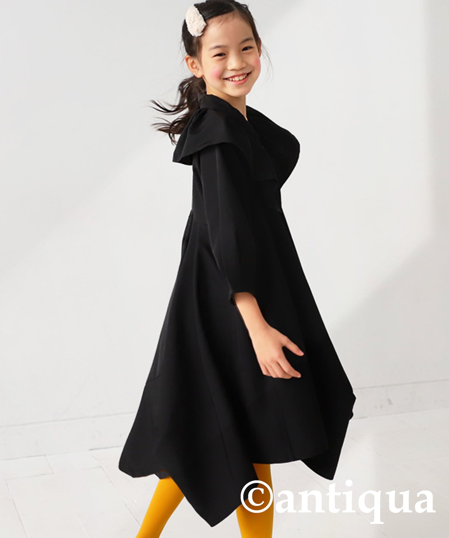 3WAY detachable collar designed Kids dress　