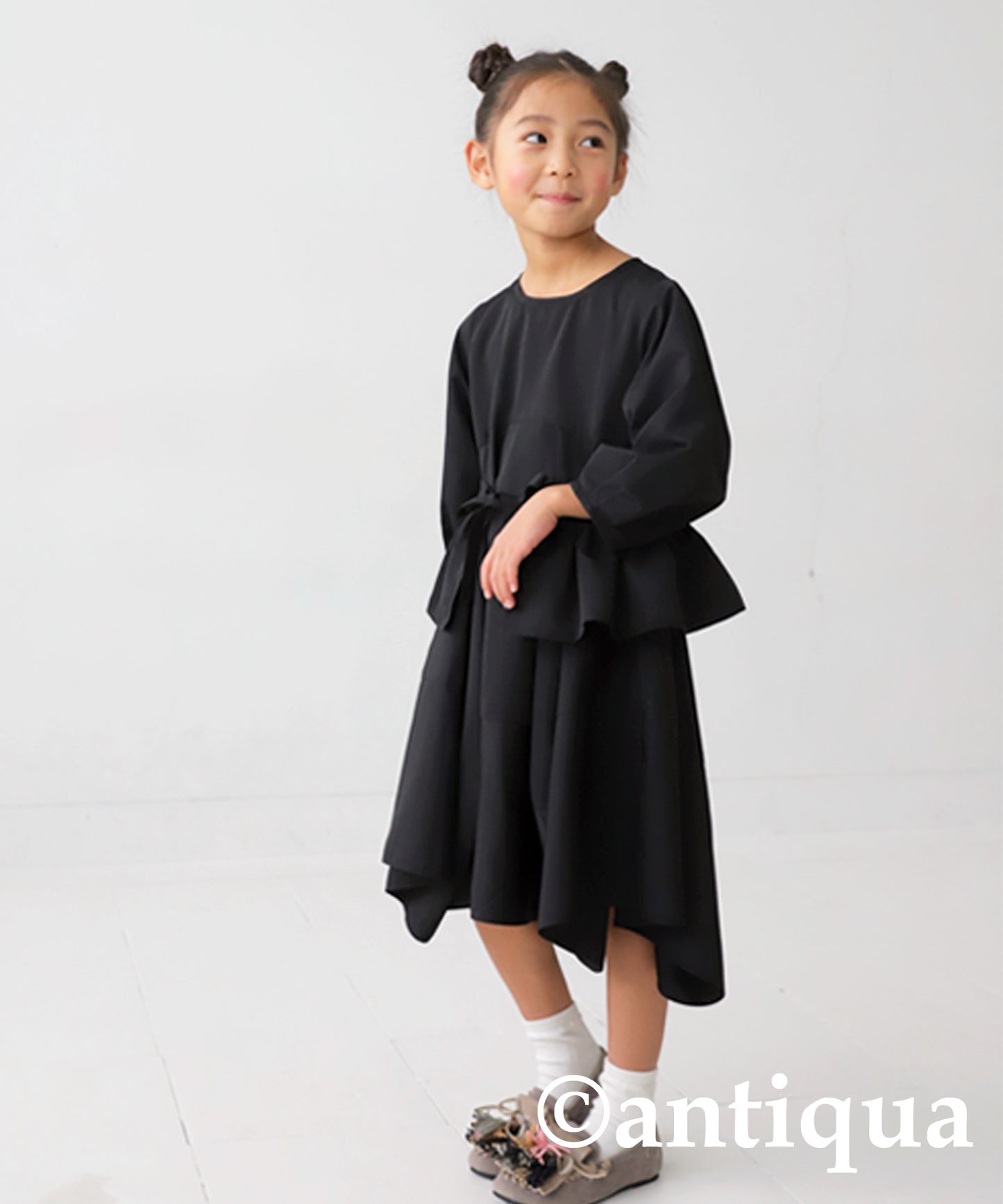 3WAY detachable collar designed Kids dress　