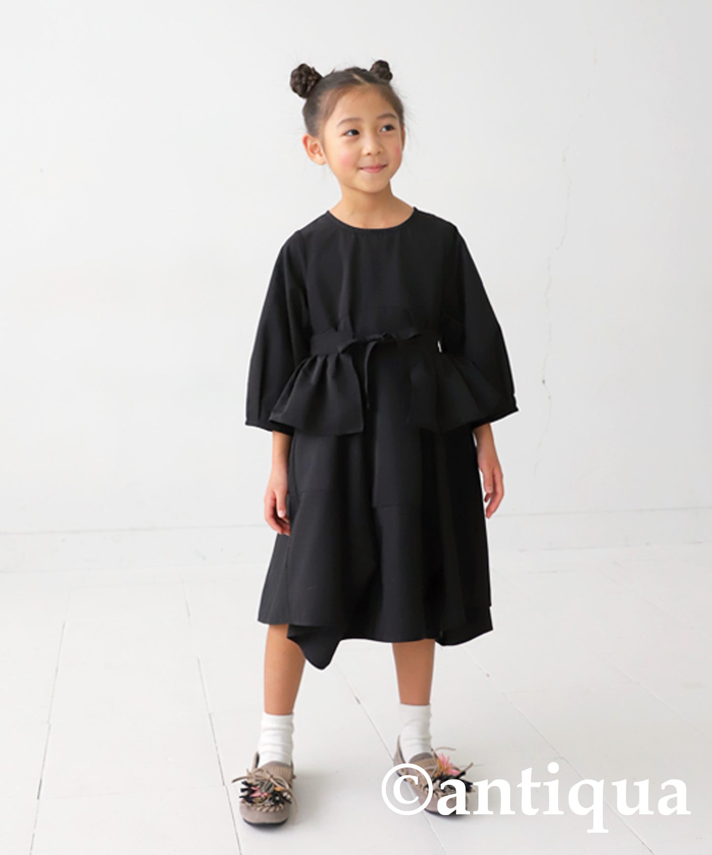 3WAY detachable collar designed Kids dress　