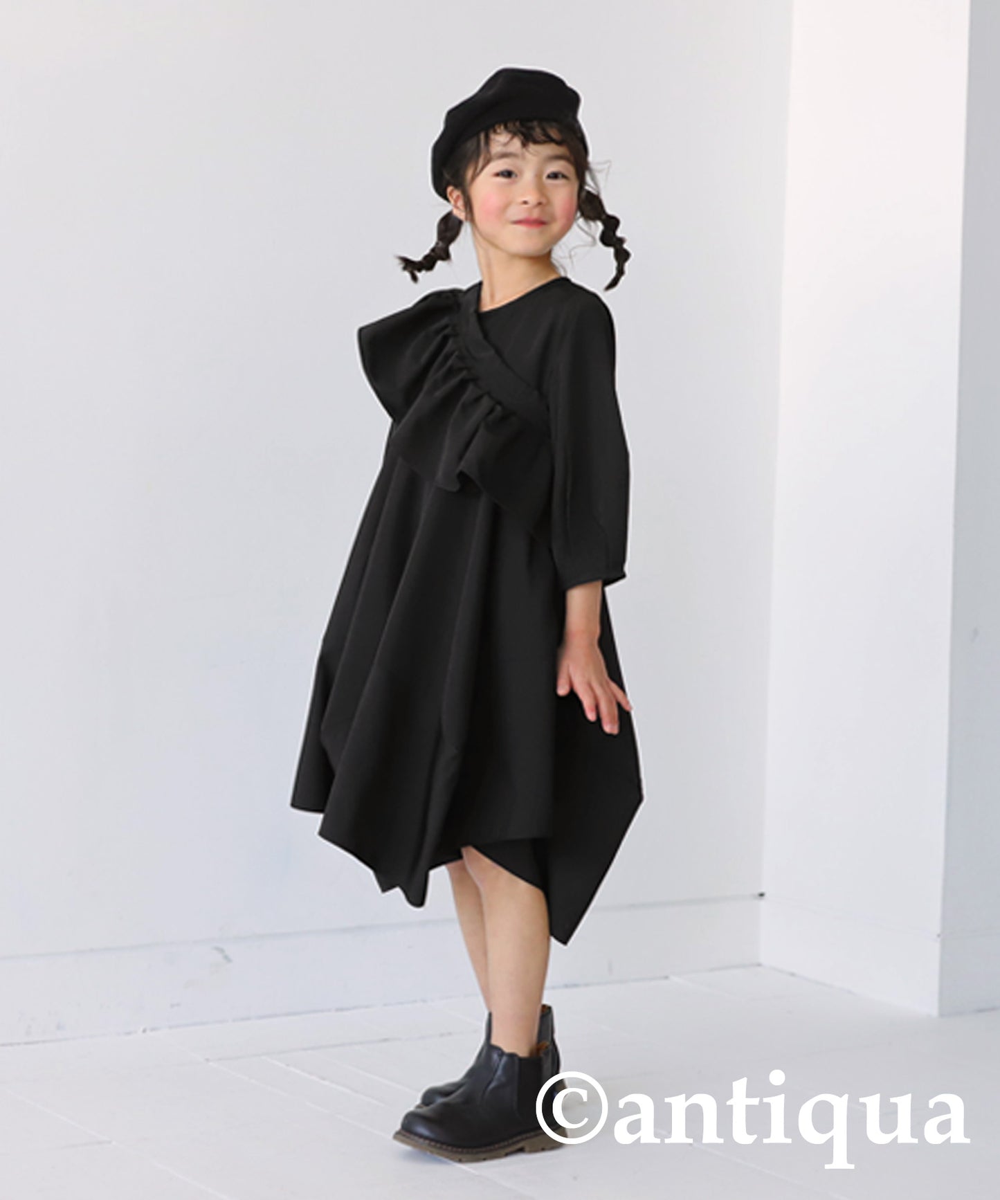 3WAY detachable collar designed Kids dress　