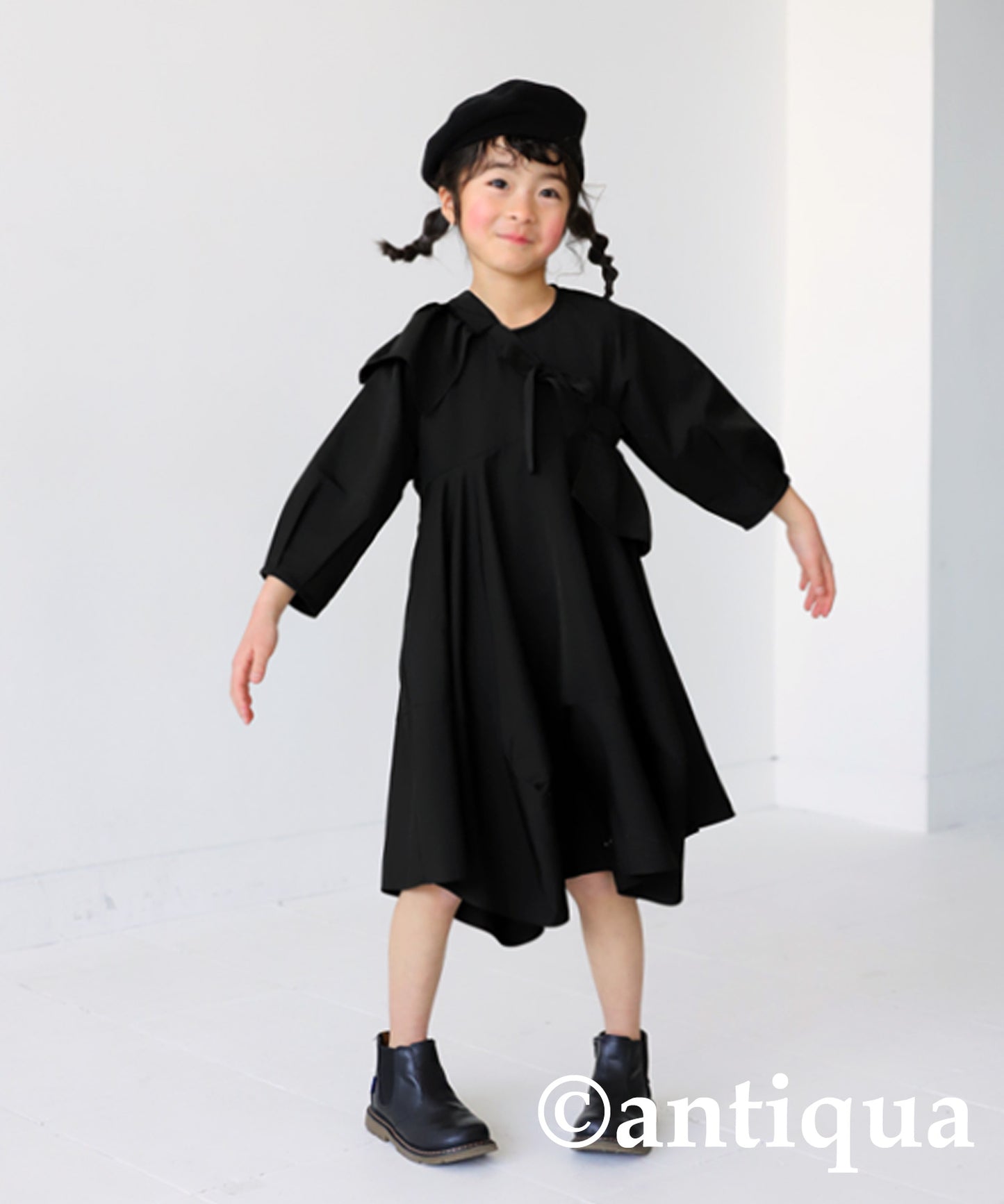 3WAY detachable collar designed Kids dress　