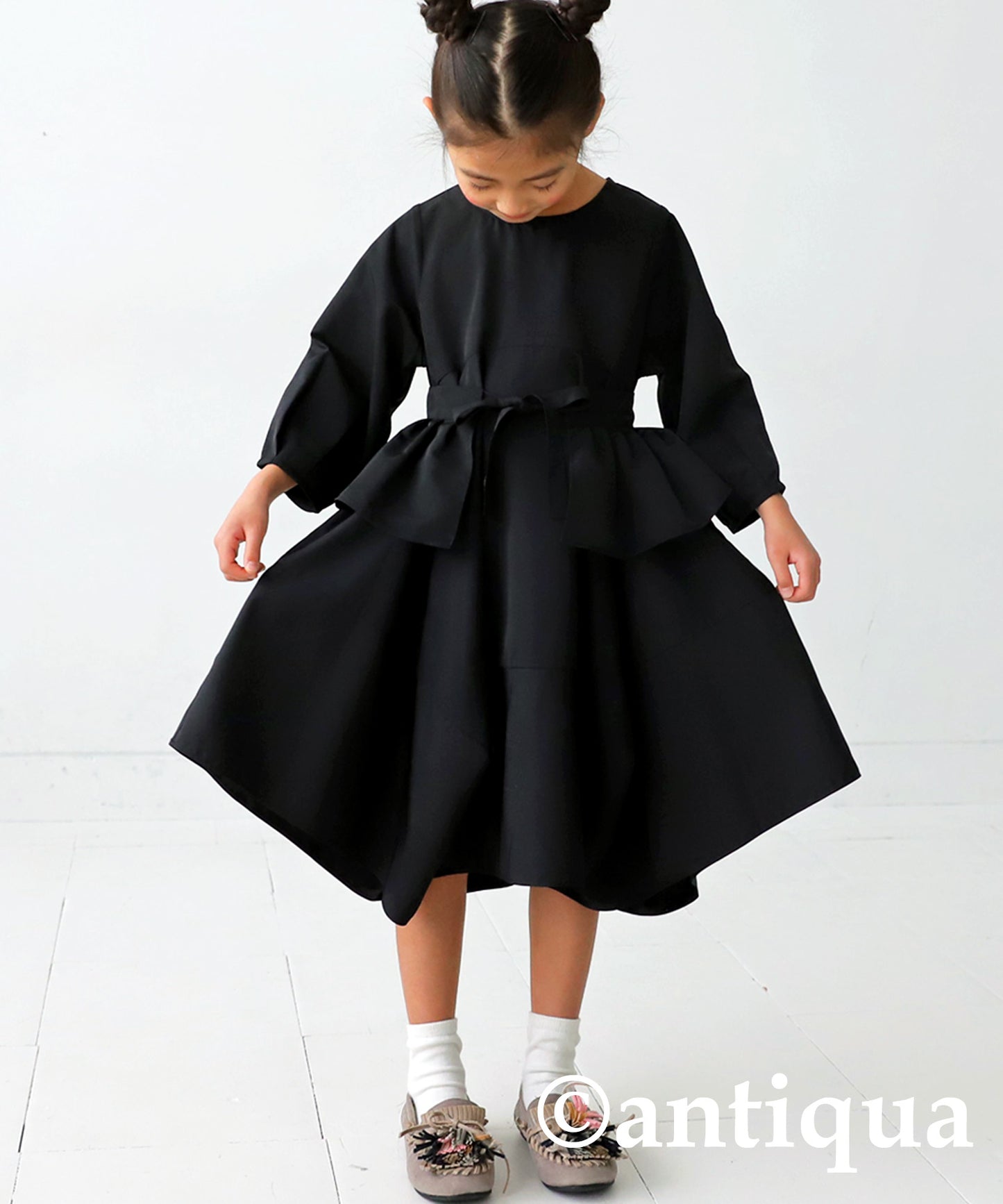 3WAY detachable collar designed Kids dress　