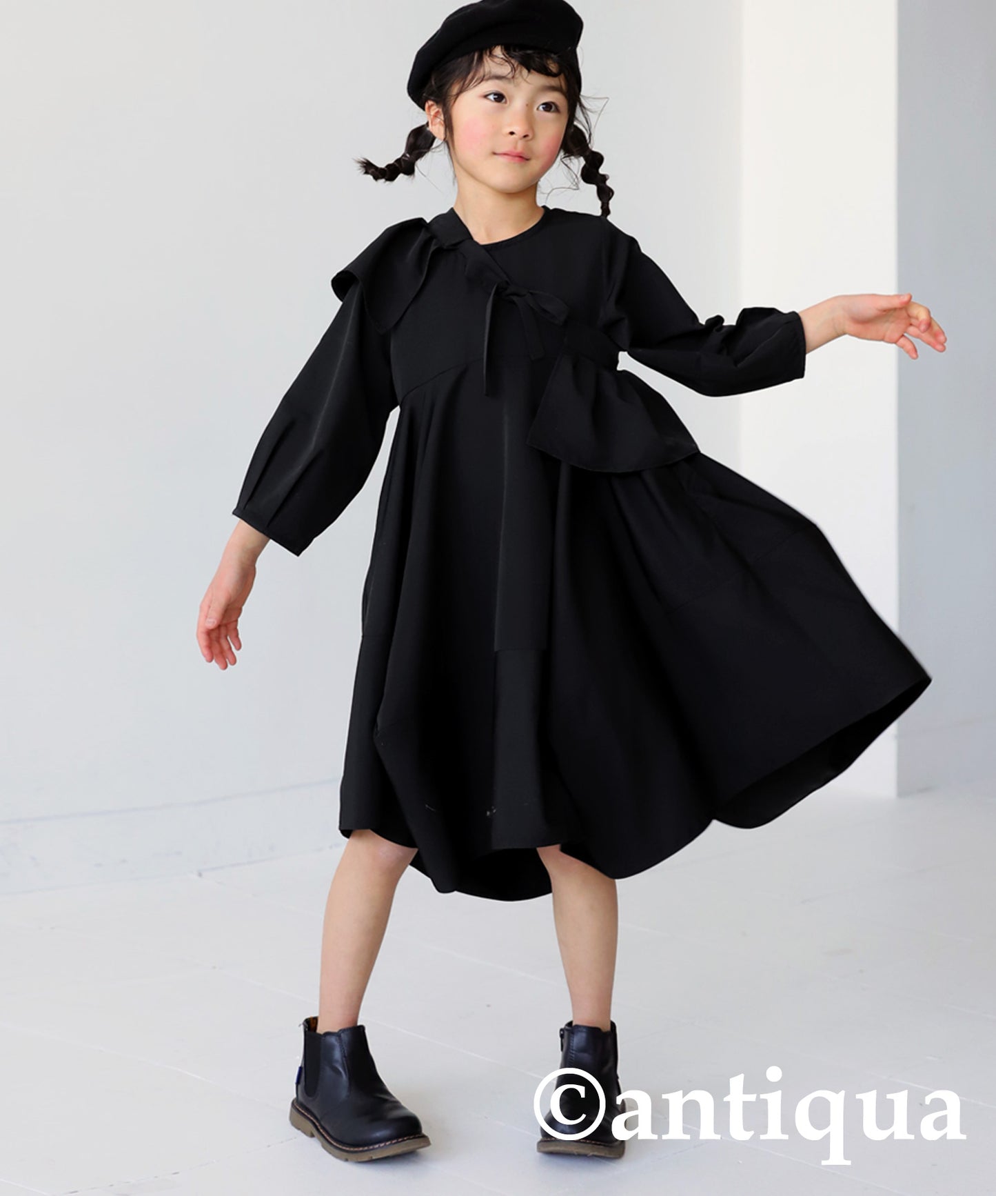 3WAY detachable collar designed Kids dress　