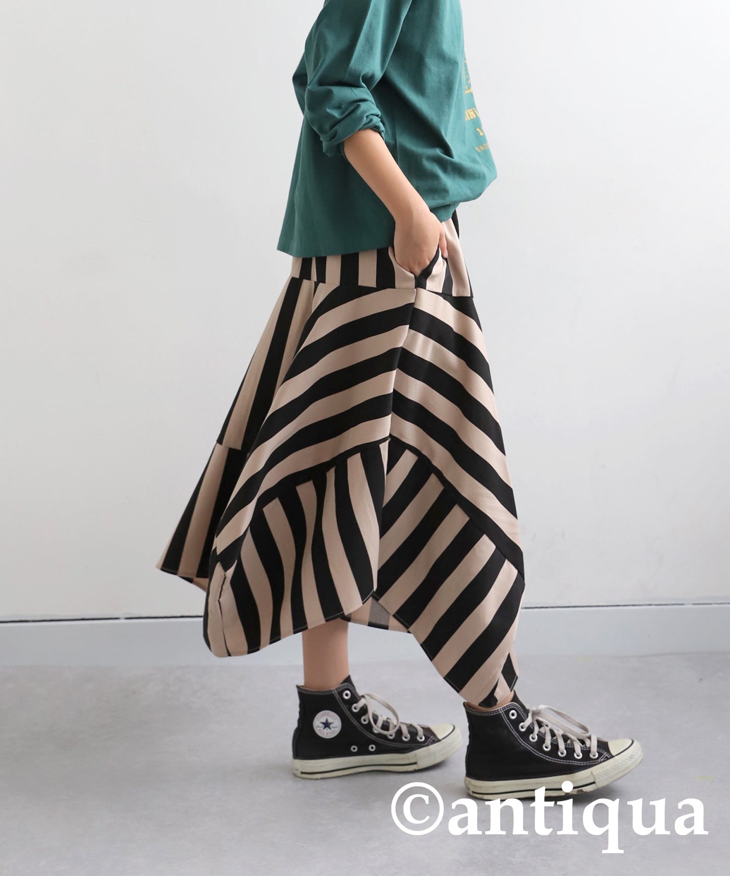 Striped Panel Skirt Junior