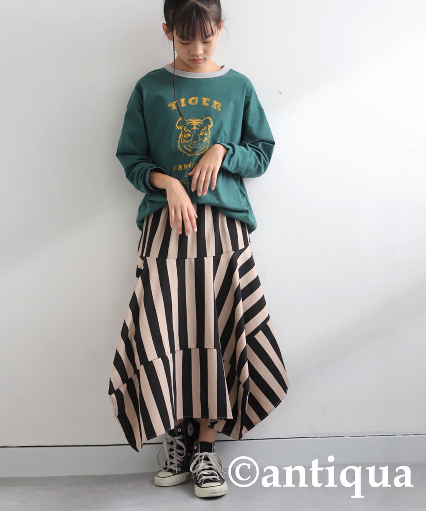 Striped Panel Skirt Junior