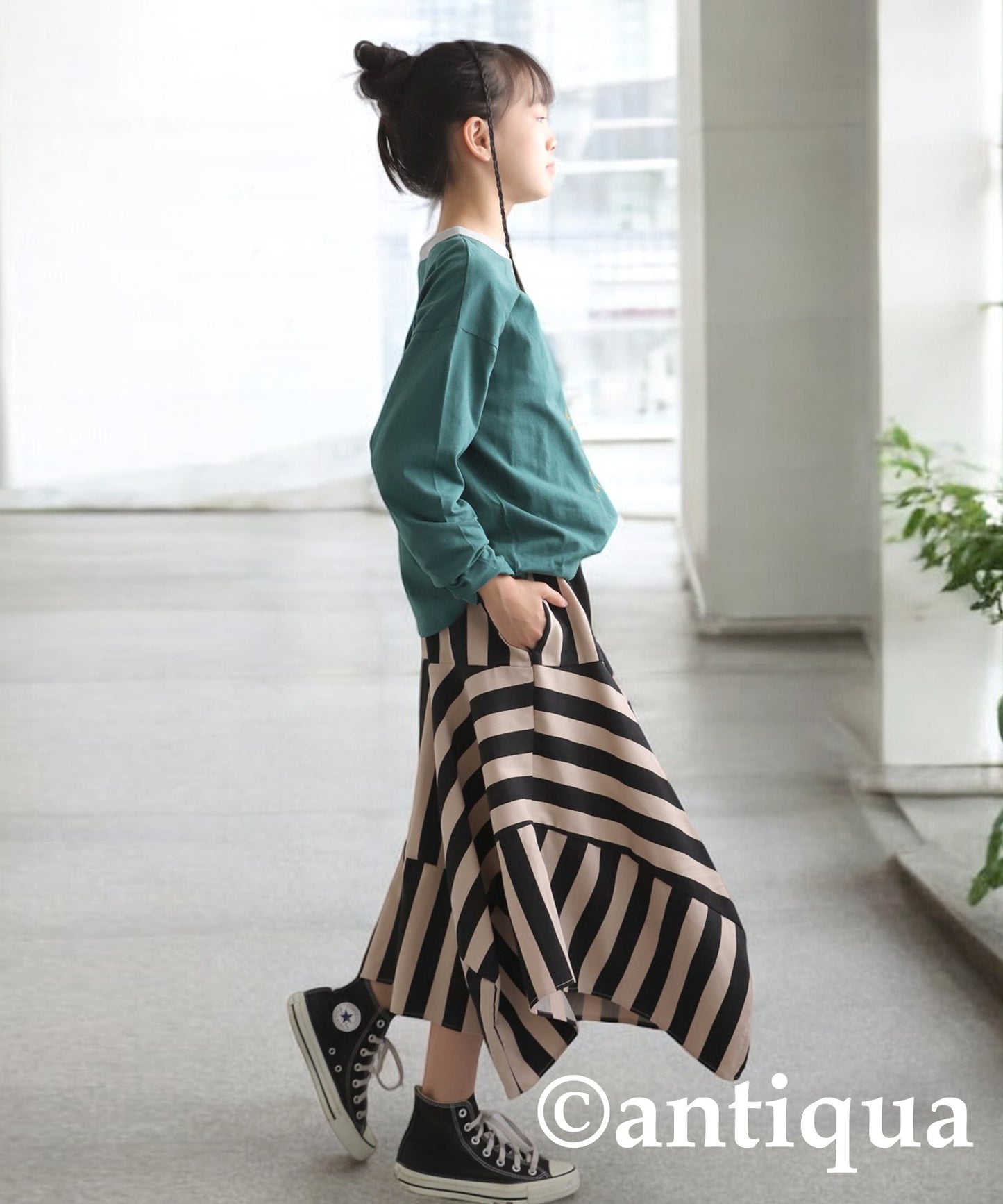 Striped Panel Skirt Junior