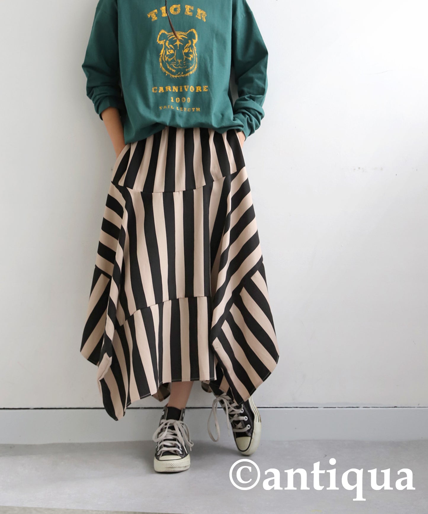 Striped Panel Skirt Junior