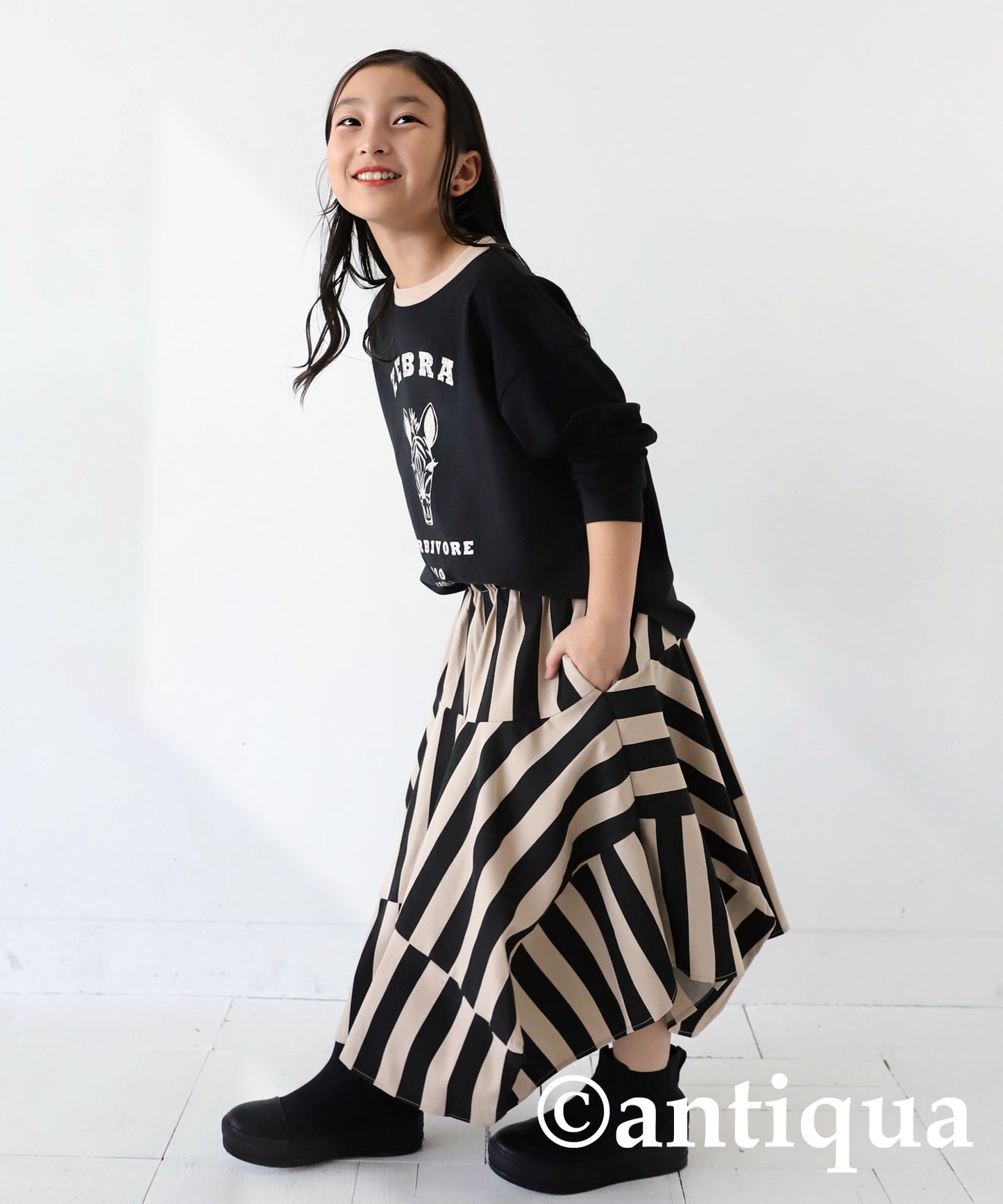 Striped Panel Skirt Junior