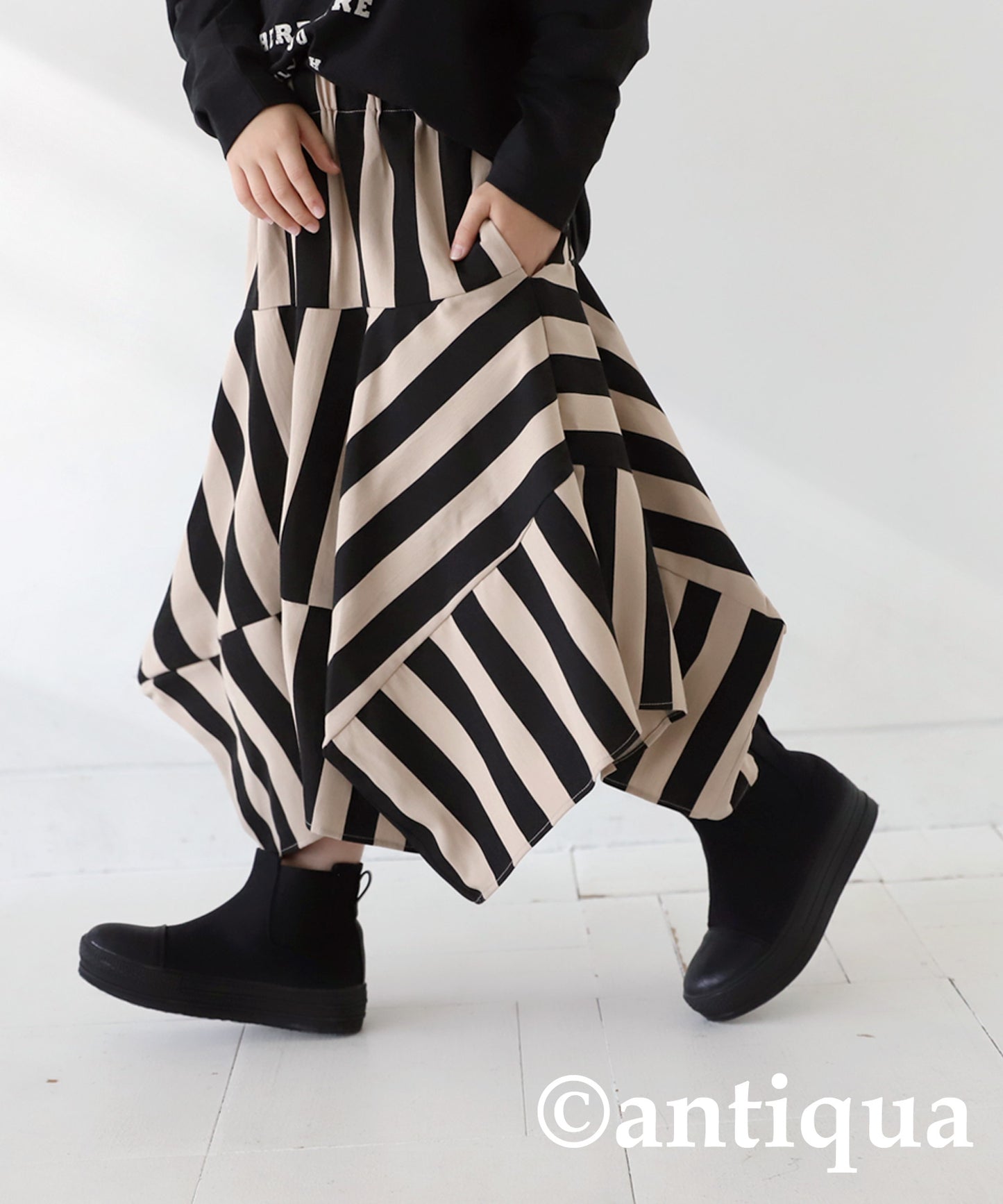 Striped Panel Skirt Junior