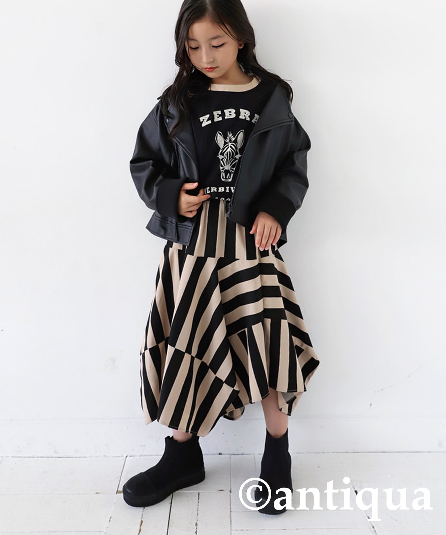 Striped Panel Skirt Junior