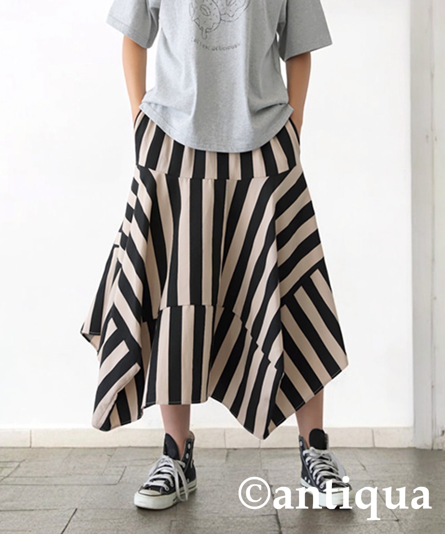 Striped Panel Skirt Junior