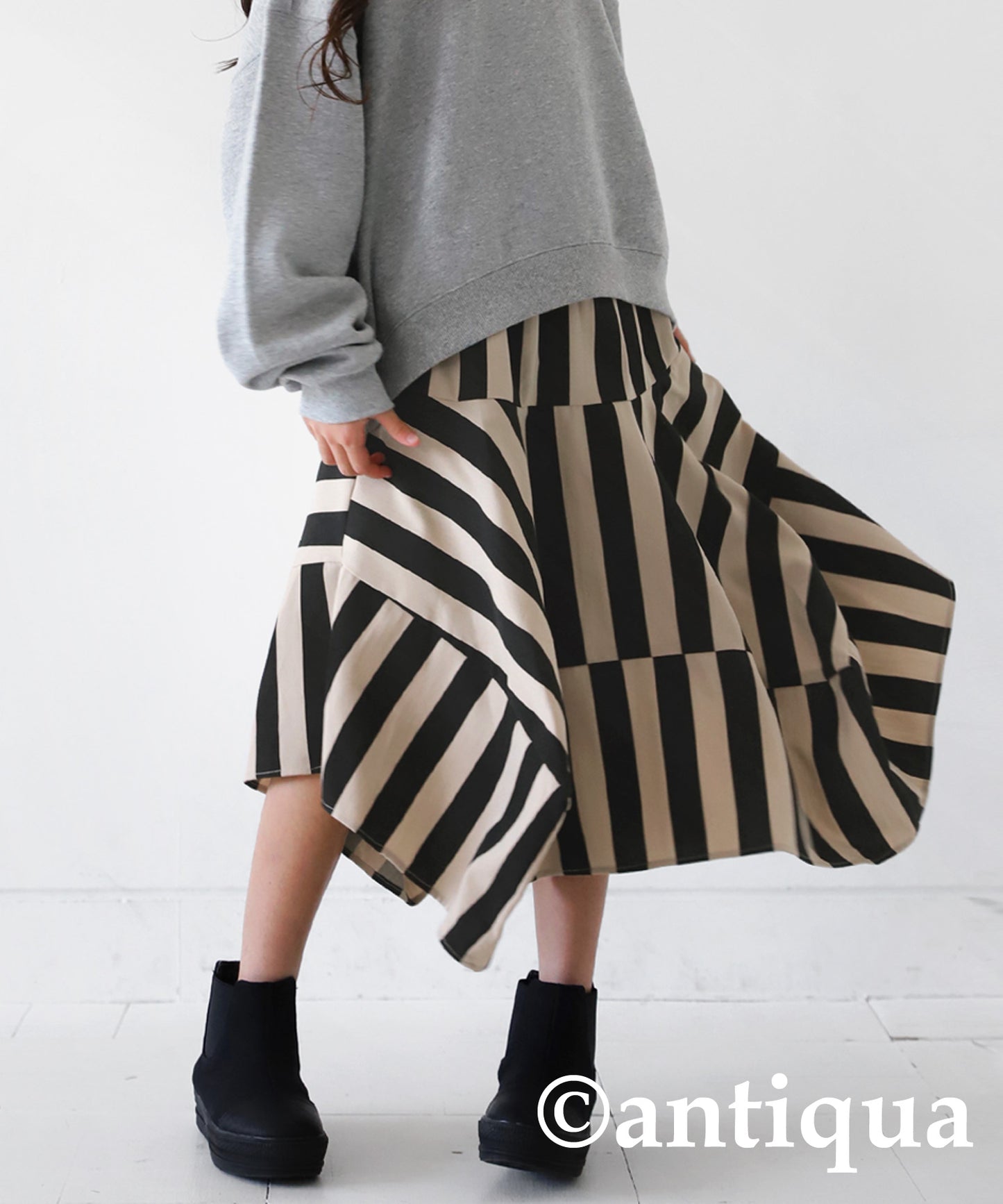 Striped Panel Skirt Junior