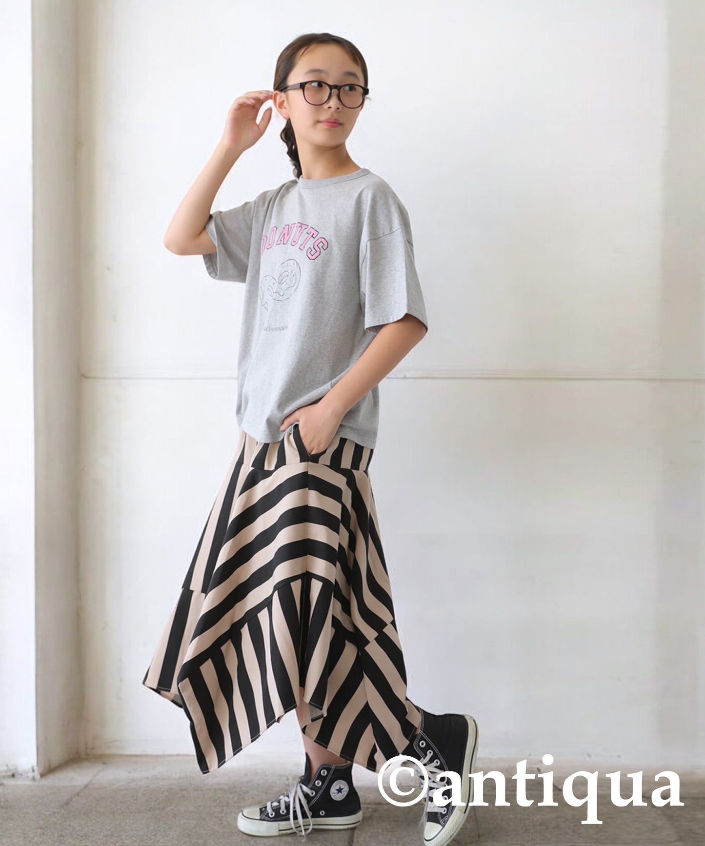 Striped Panel Skirt Junior