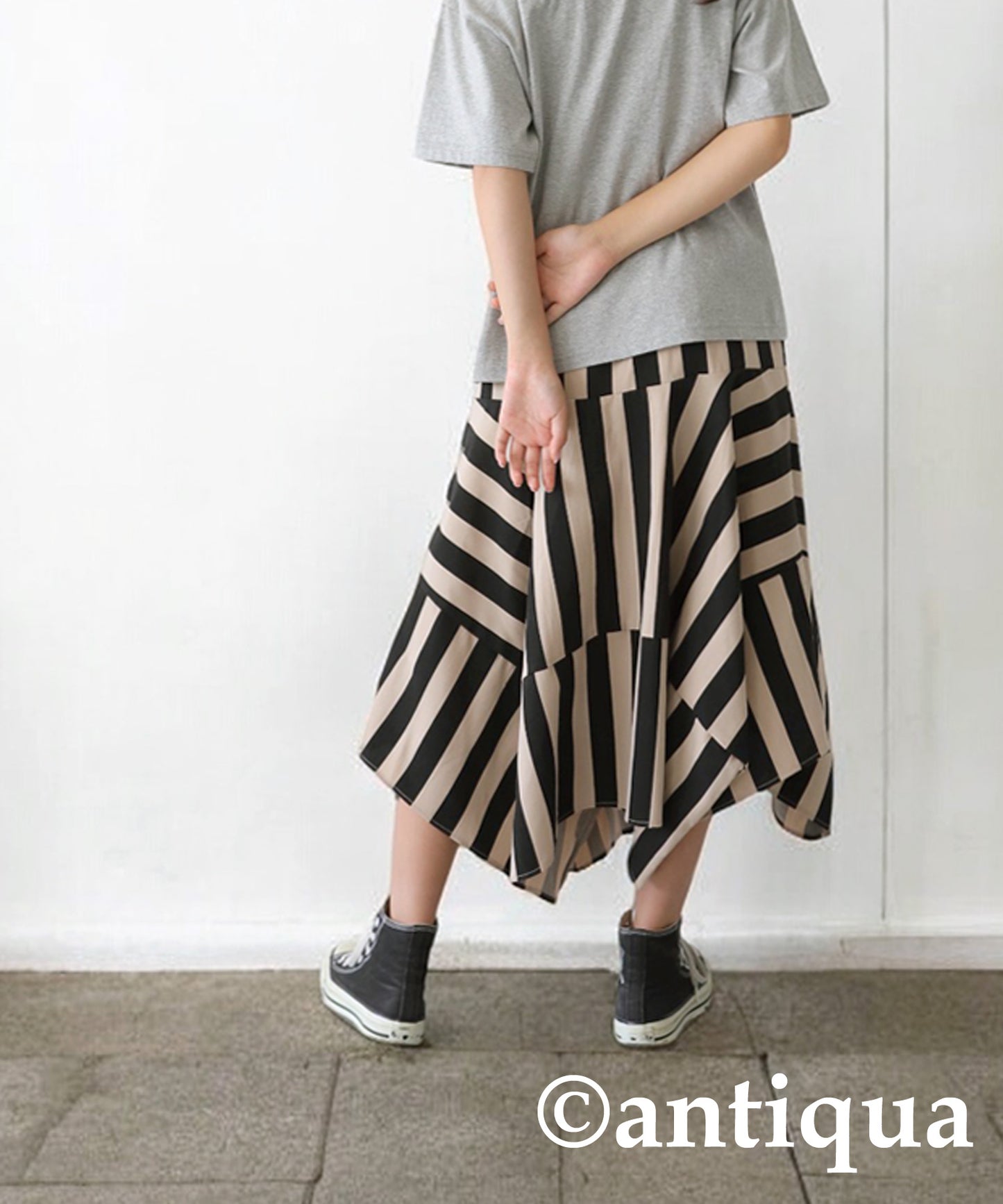 Striped Panel Skirt Junior