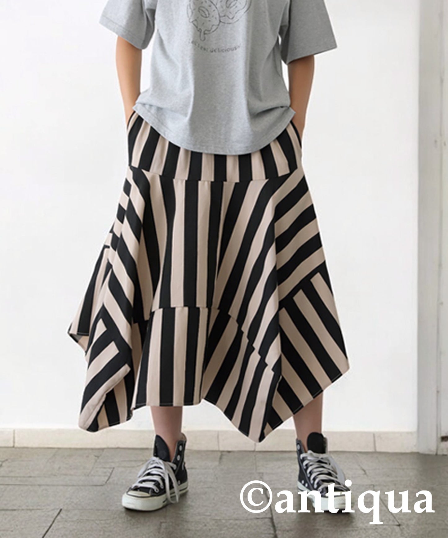 Striped Panel Skirt Junior