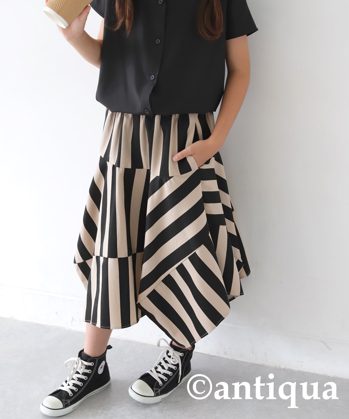 Striped Panel Skirt Junior