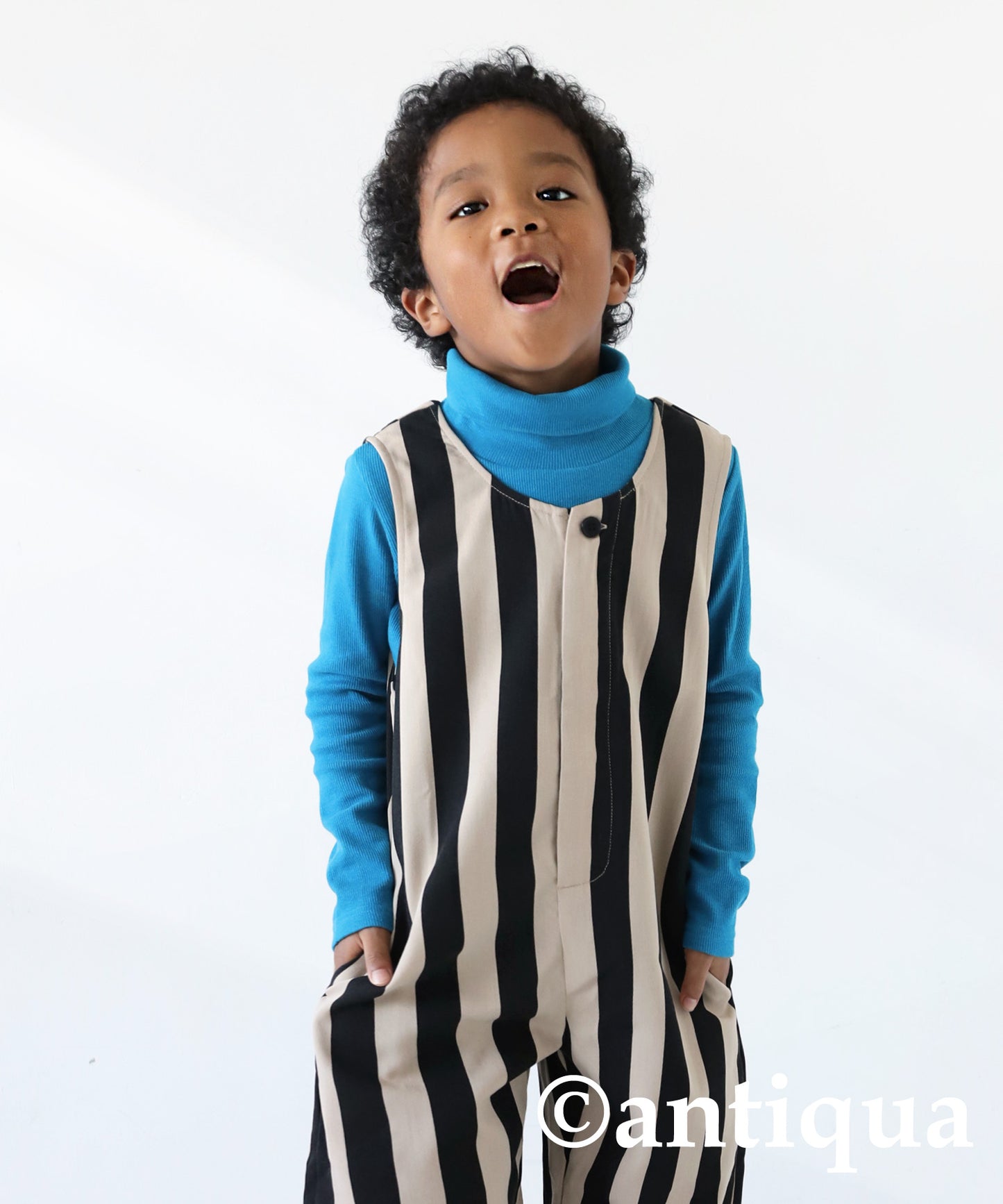 Striped pattern salopette Kids