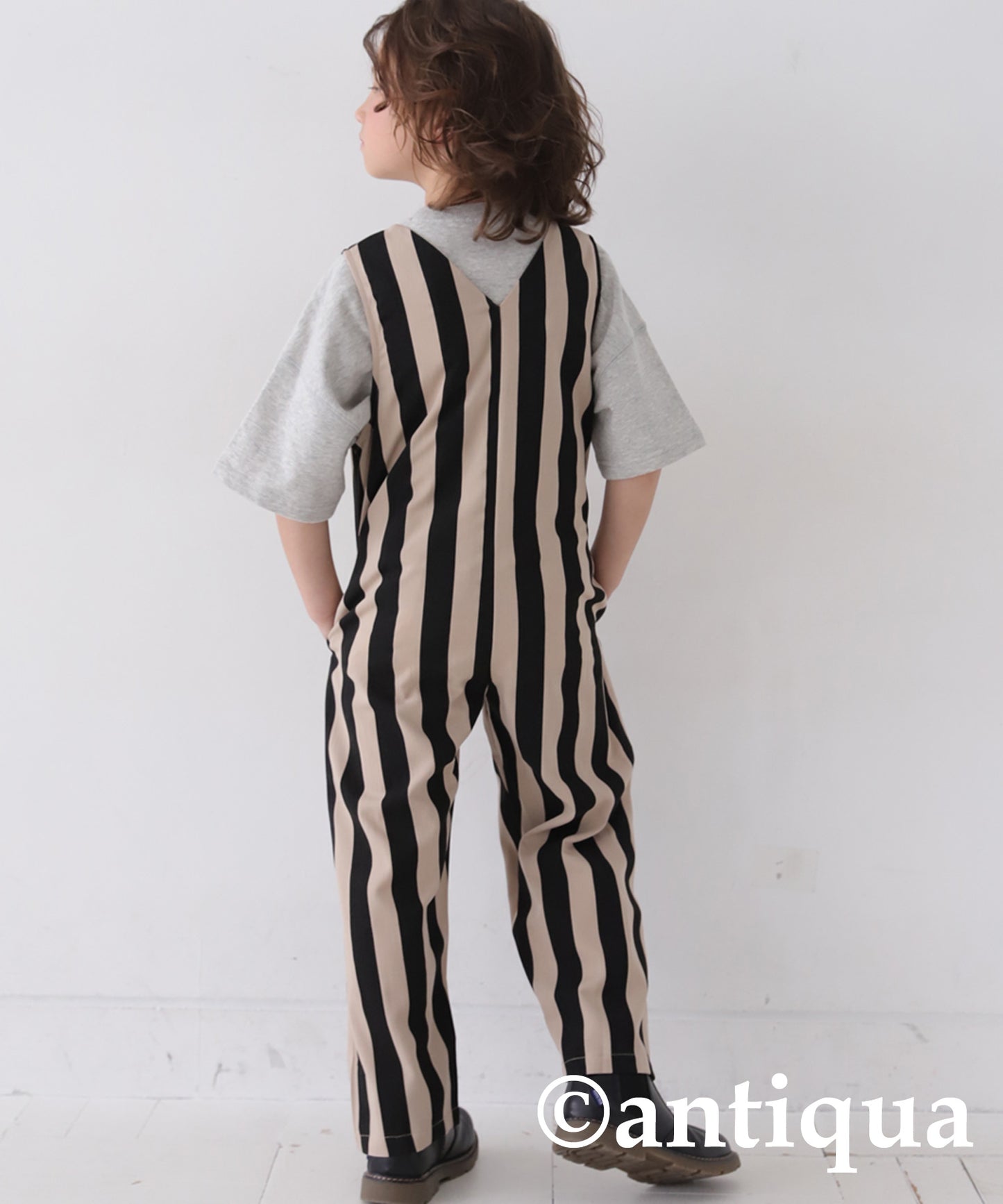 Striped pattern salopette Kids