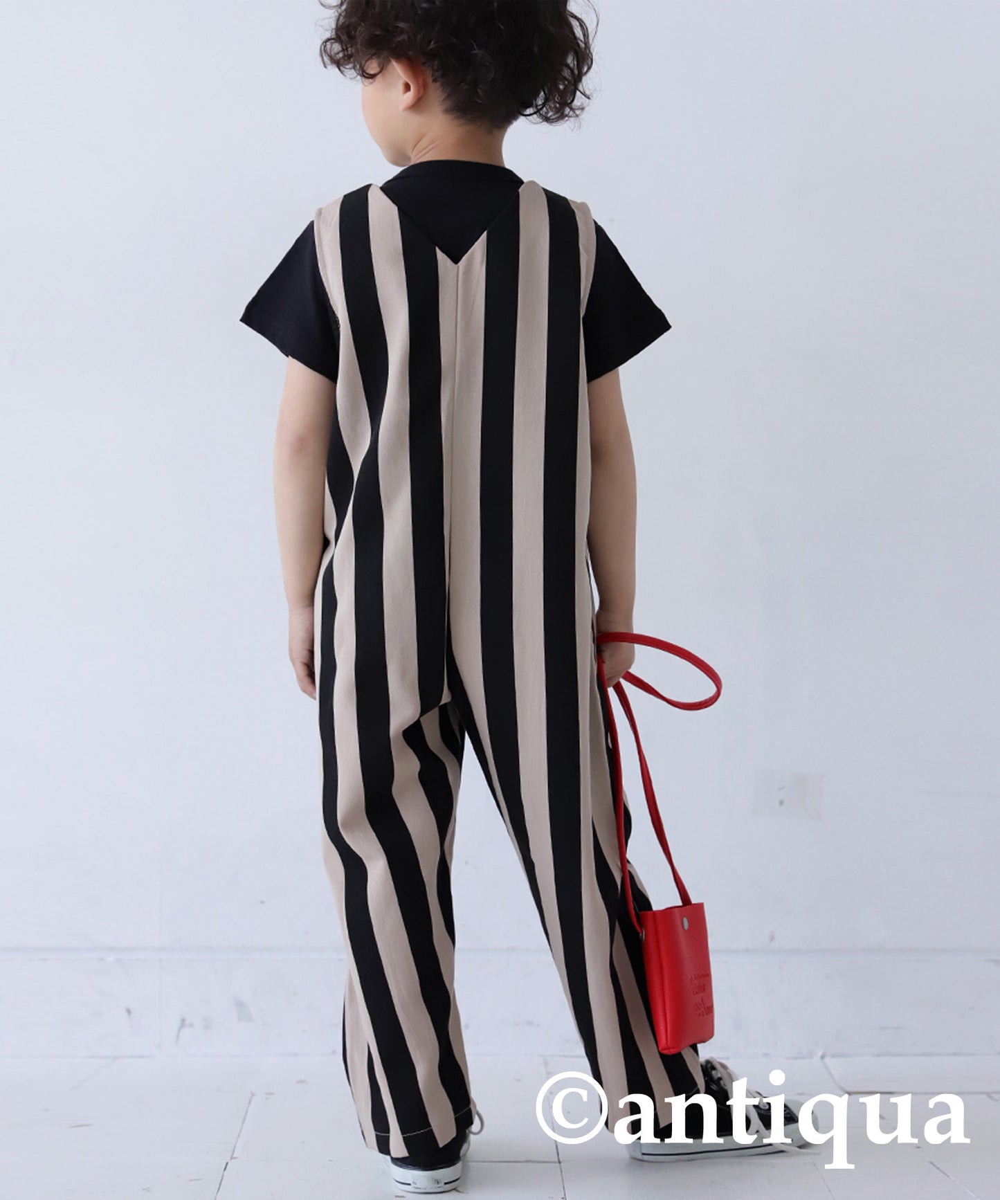 Striped pattern salopette Kids