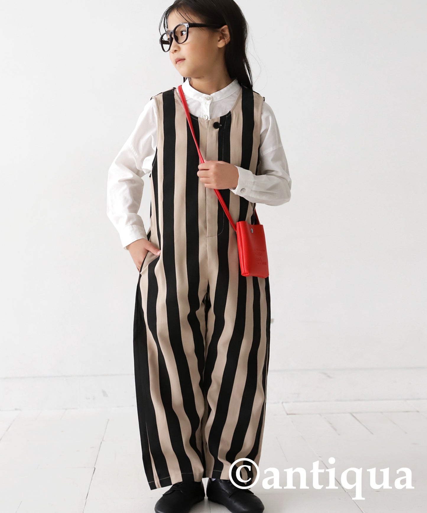 Striped pattern salopette Kids