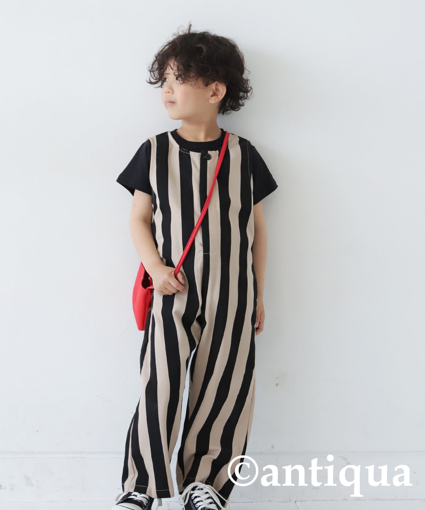 Striped pattern salopette Kids