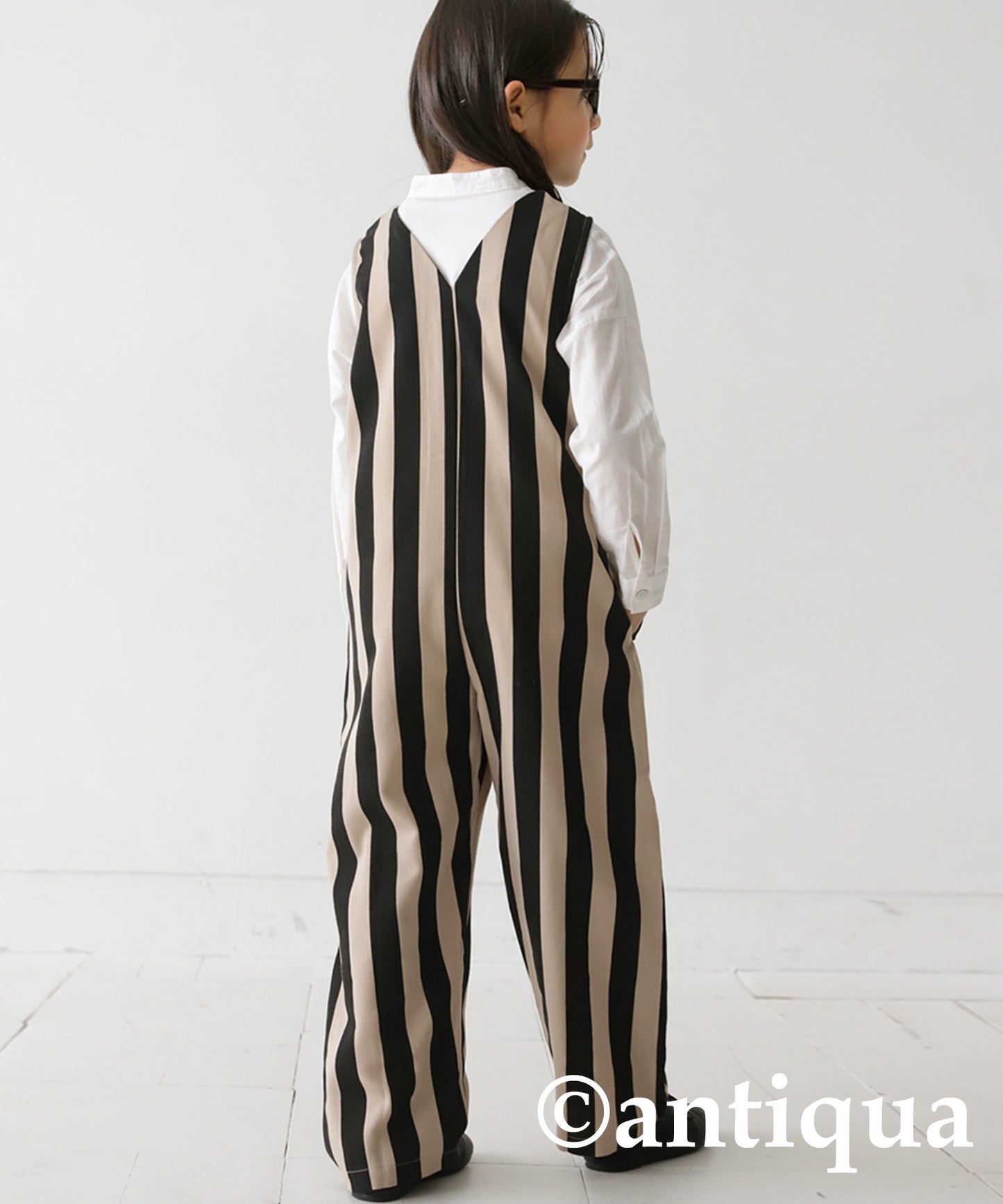 Striped pattern salopette Kids