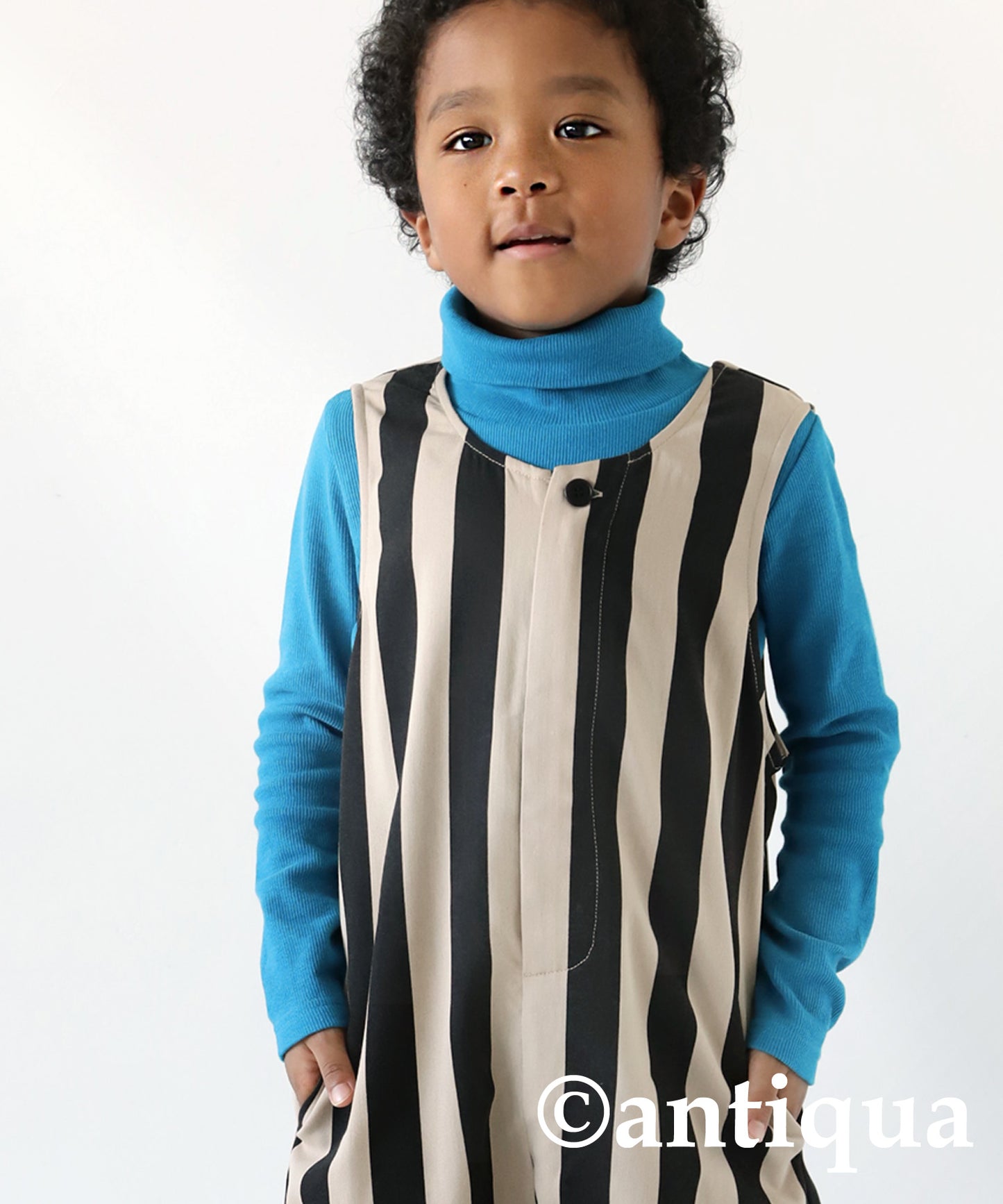 Striped pattern salopette Kids