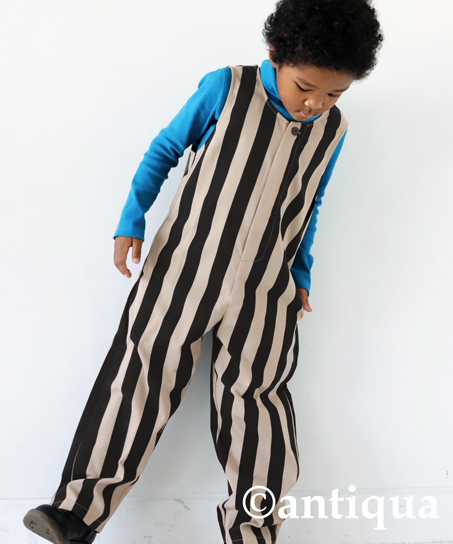 Striped pattern salopette Kids