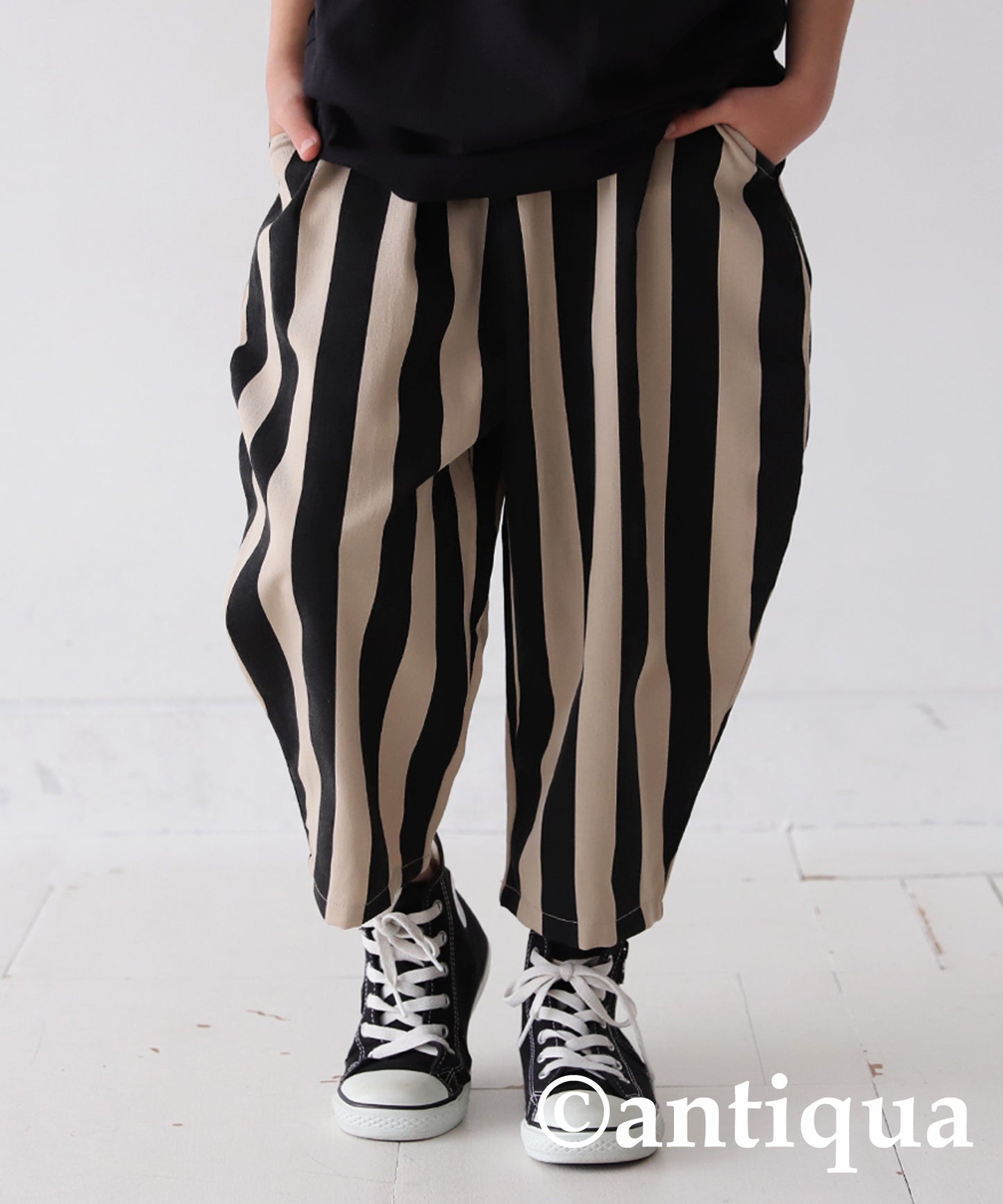 Stripe Pattern Balloon Pants Kids