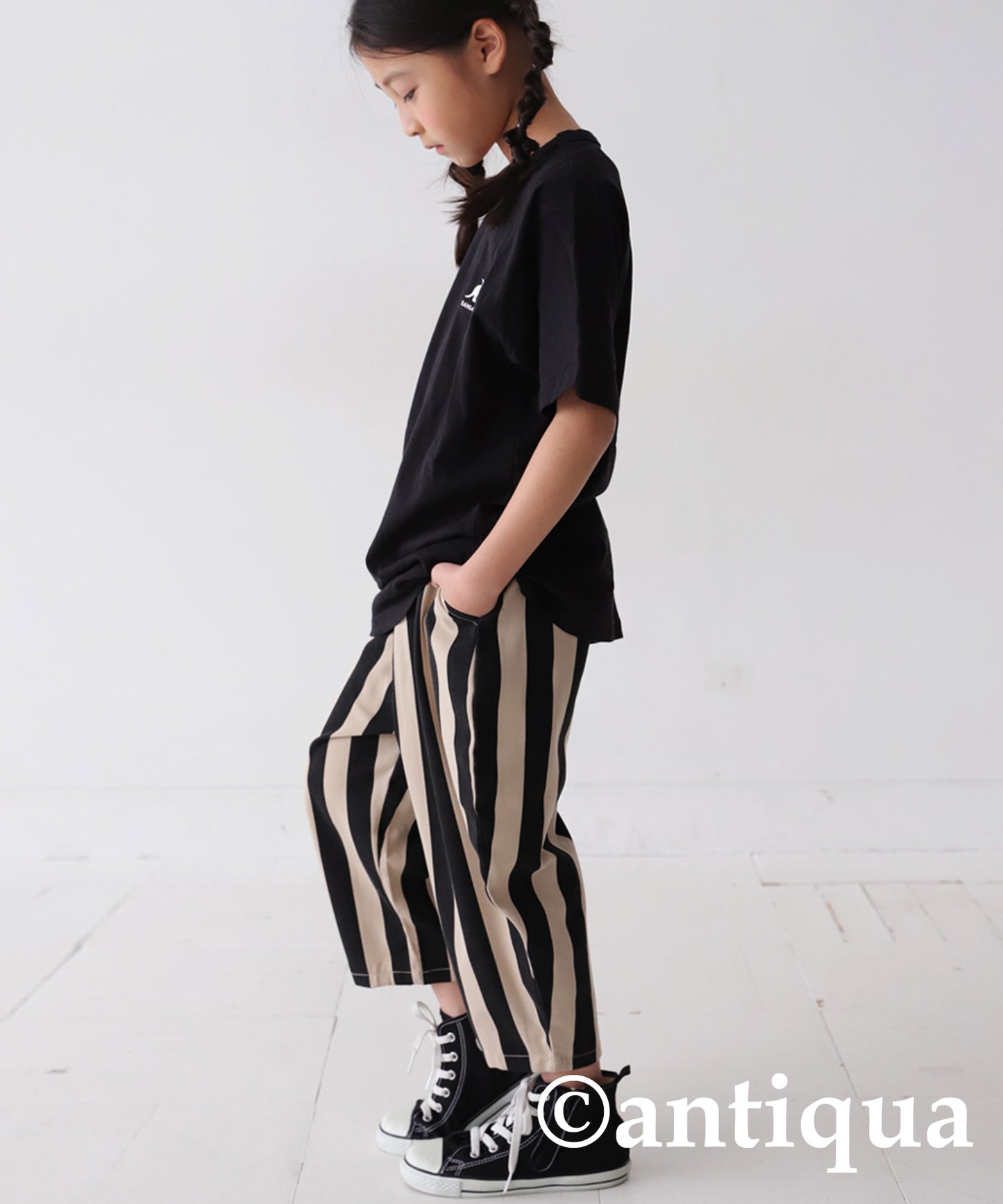 Stripe Pattern Balloon Pants Kids