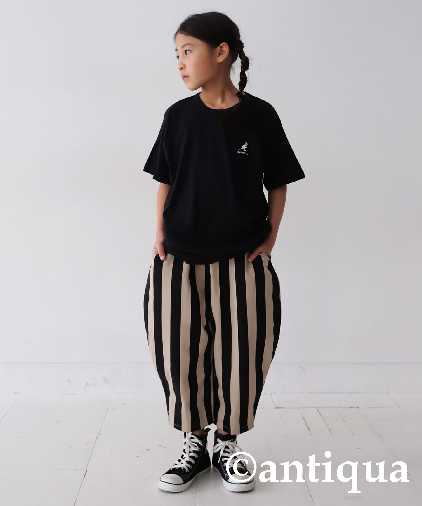 Stripe Pattern Balloon Pants Kids