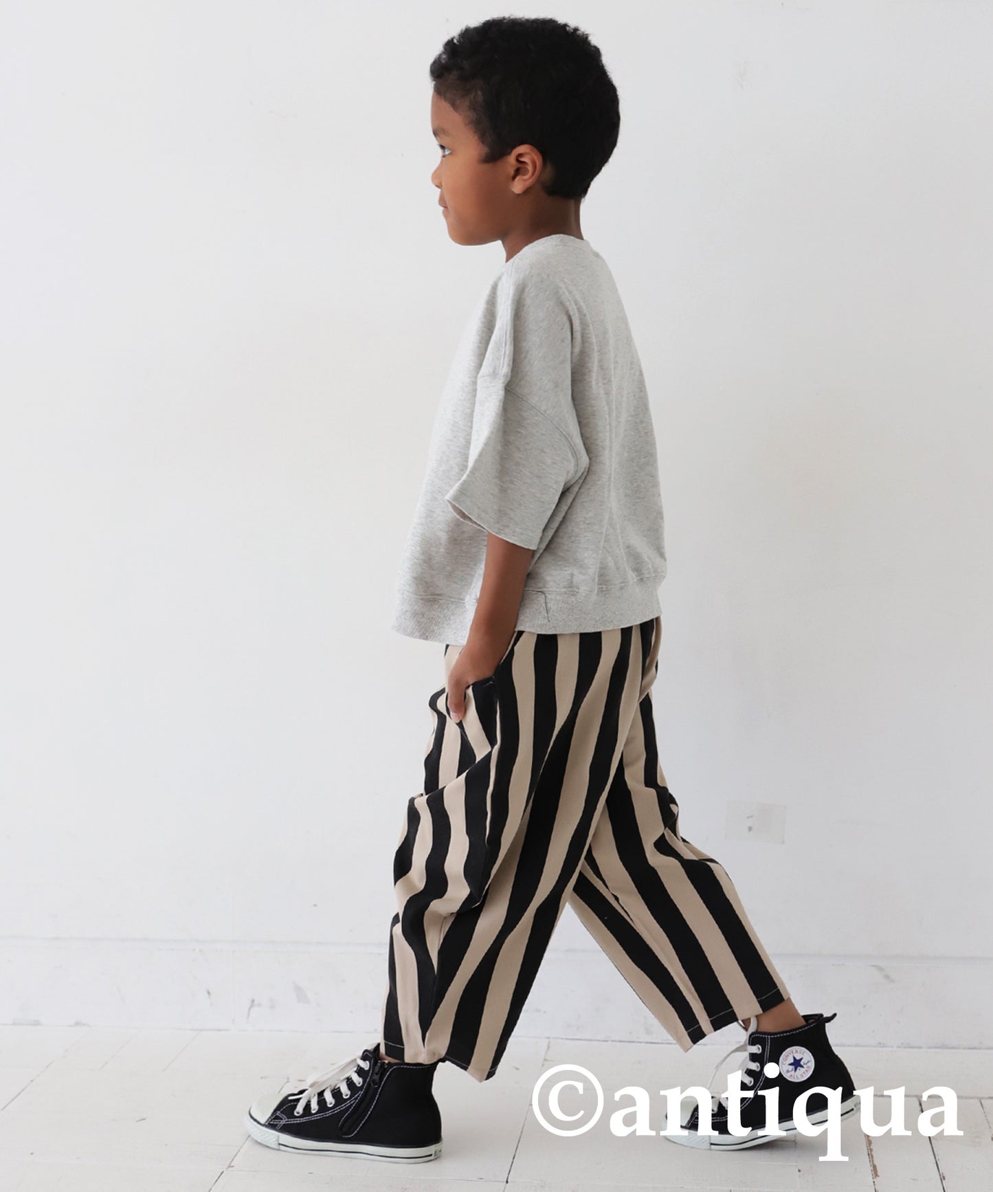 Stripe Pattern Balloon Pants Kids