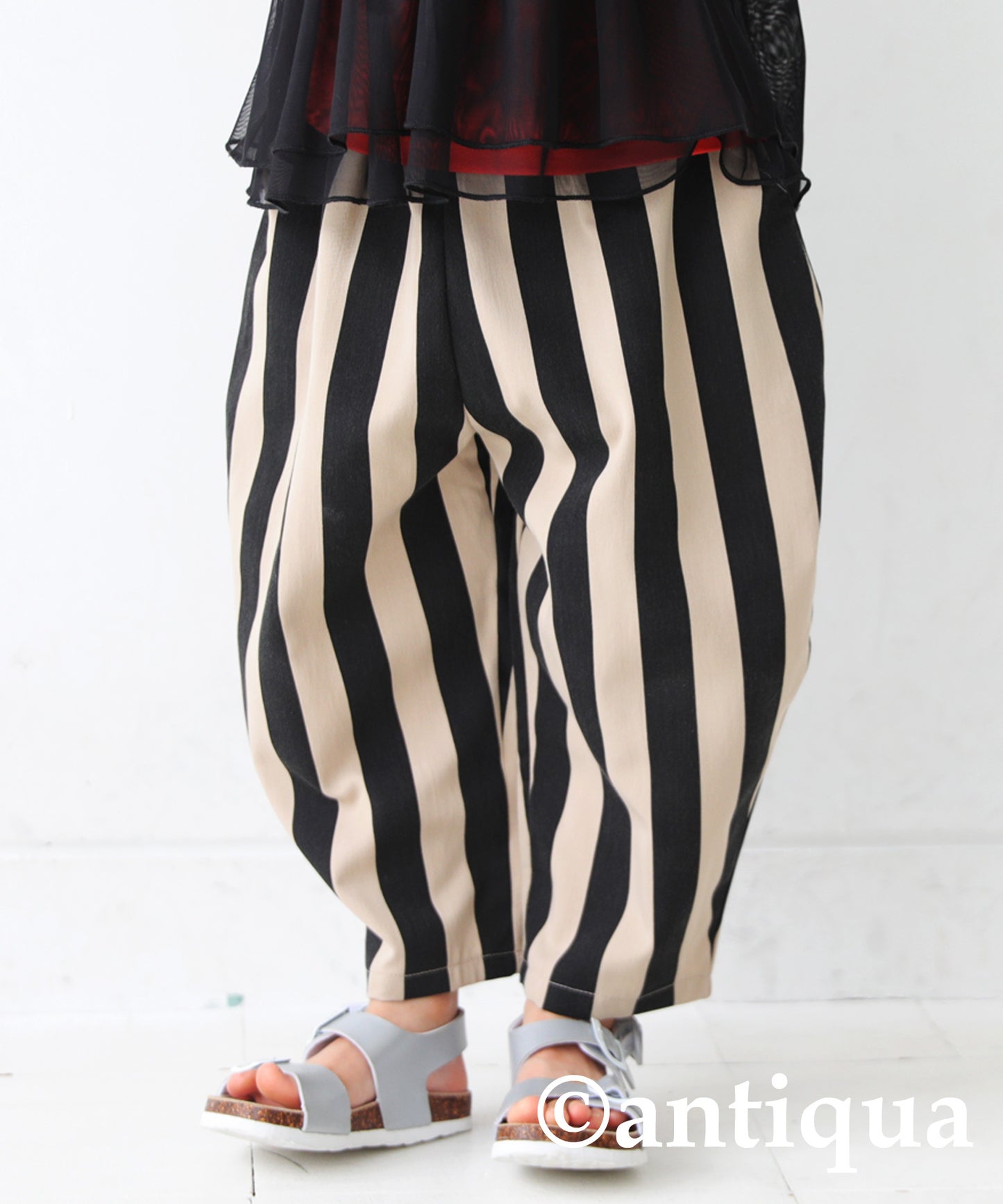 Stripe Pattern Balloon Pants Kids