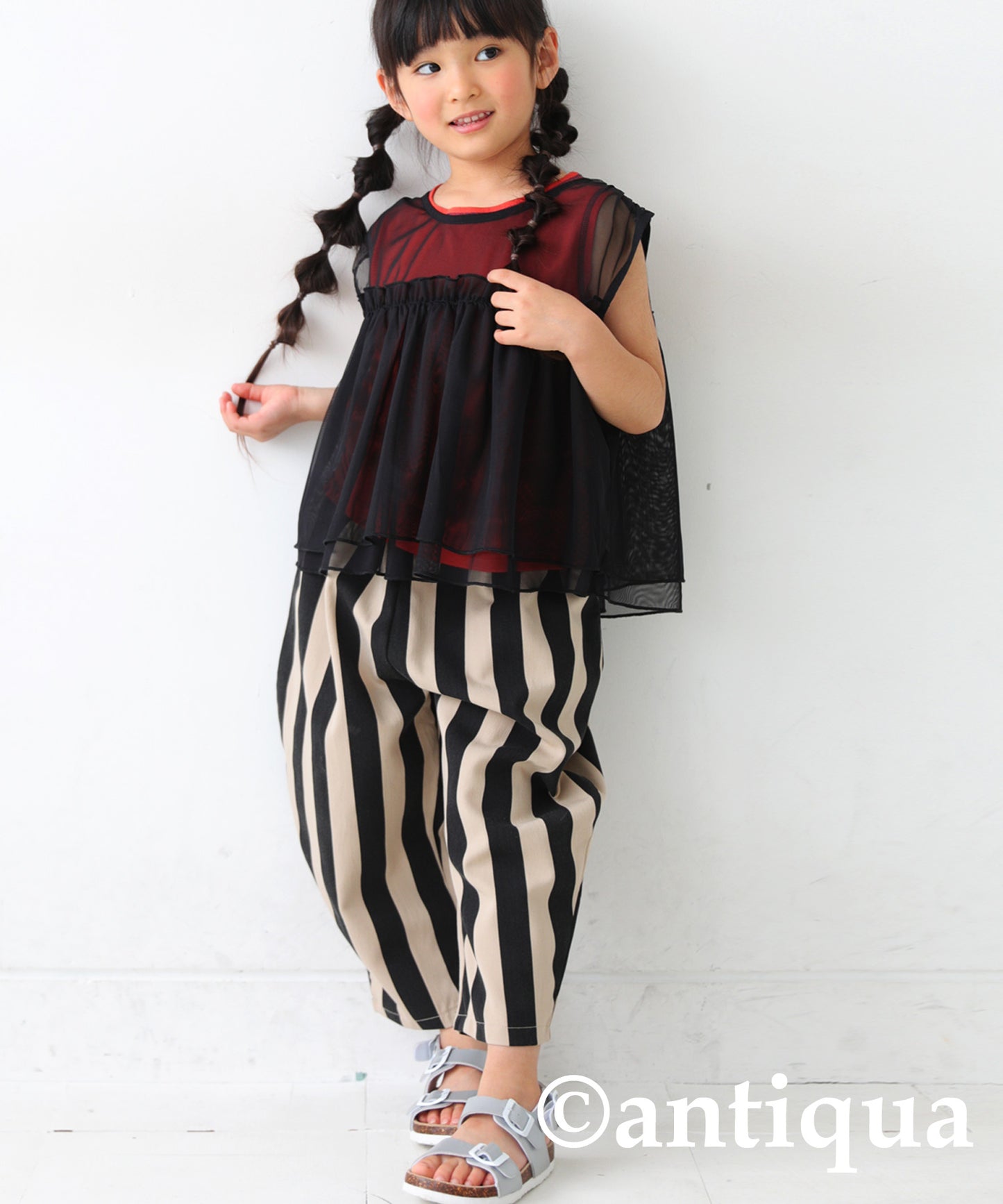 Stripe Pattern Balloon Pants Kids