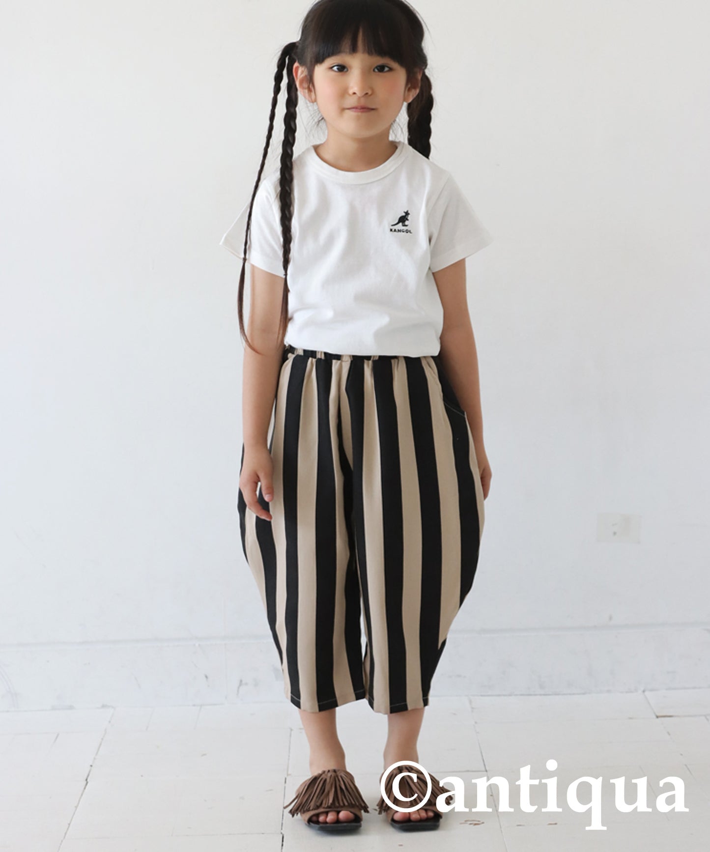 Stripe Pattern Balloon Pants Kids